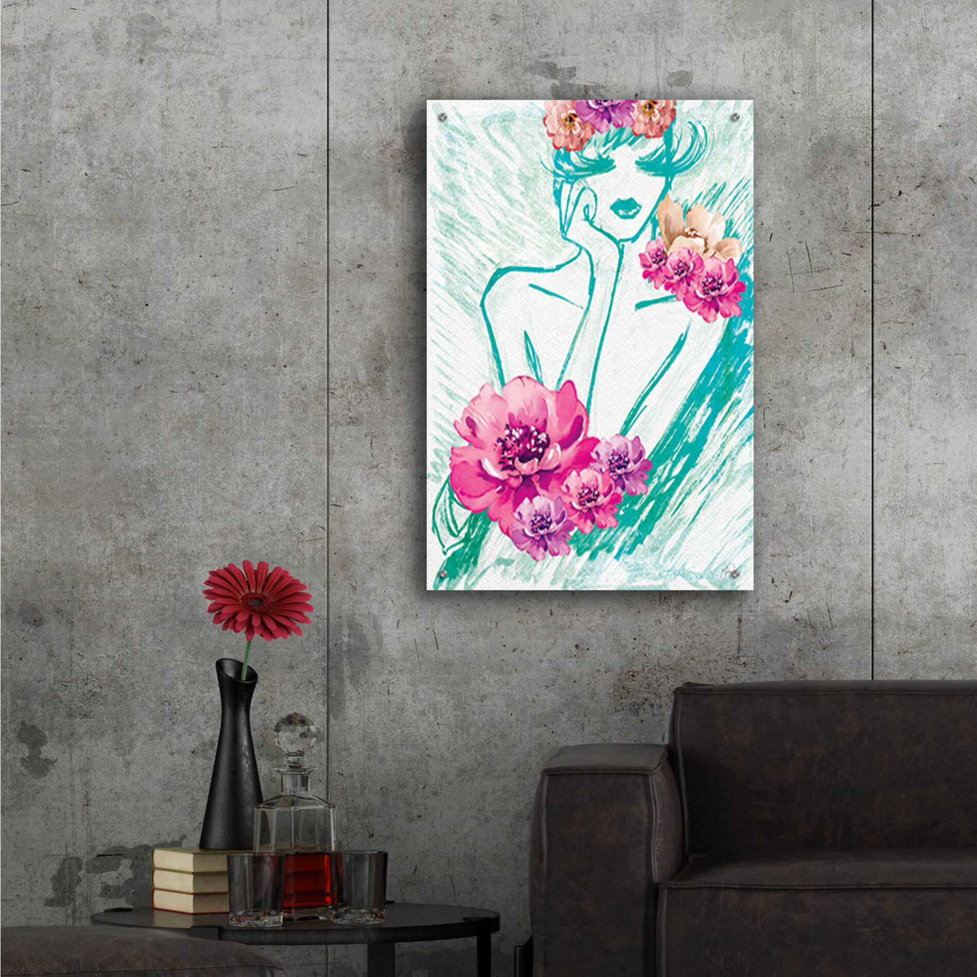 Epic Art 'Lady Serenity' by Yass Naffas Designs, Acrylic Glass Wall Art,24x36