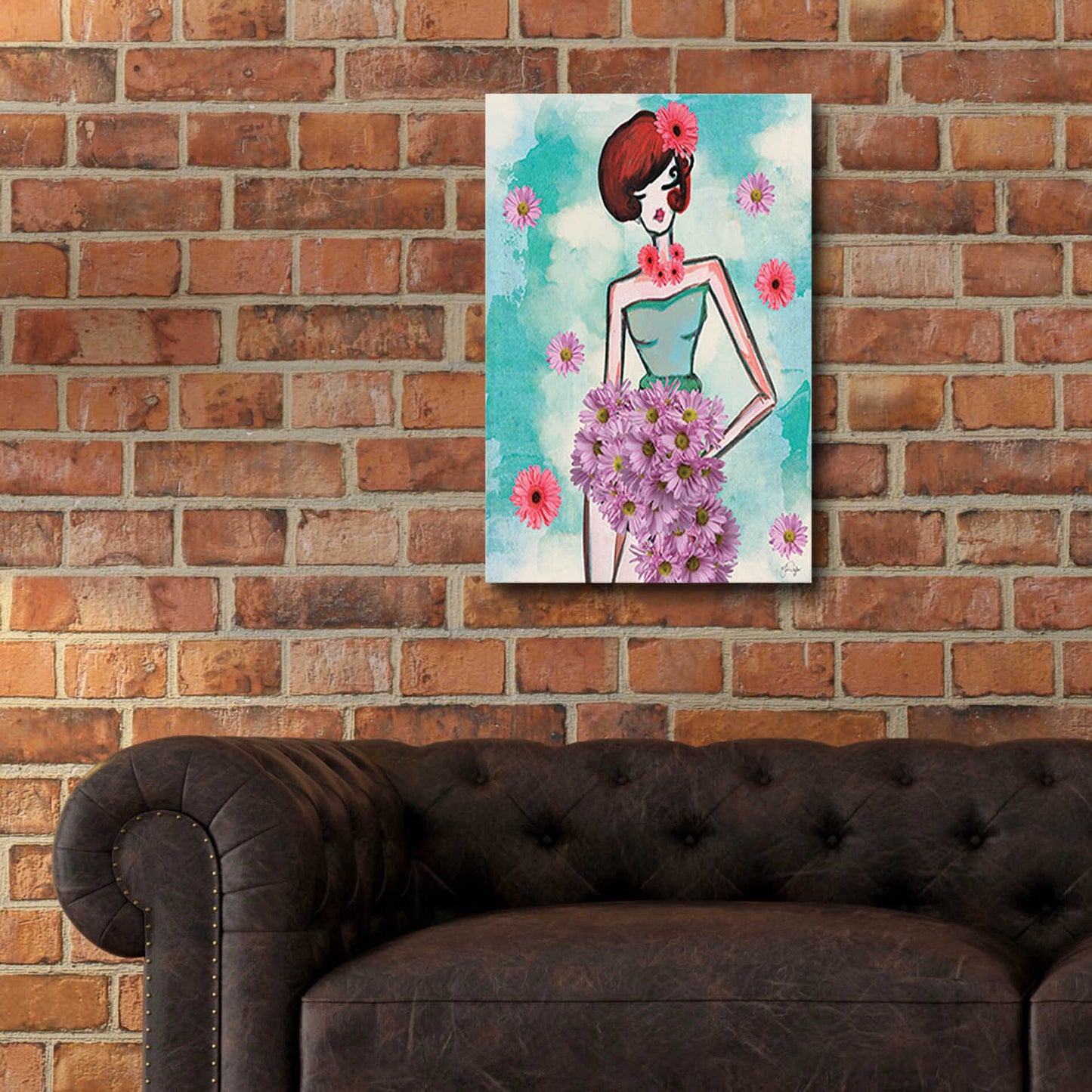 Epic Art 'Donna Fleur' by Yass Naffas Designs, Acrylic Glass Wall Art,16x24