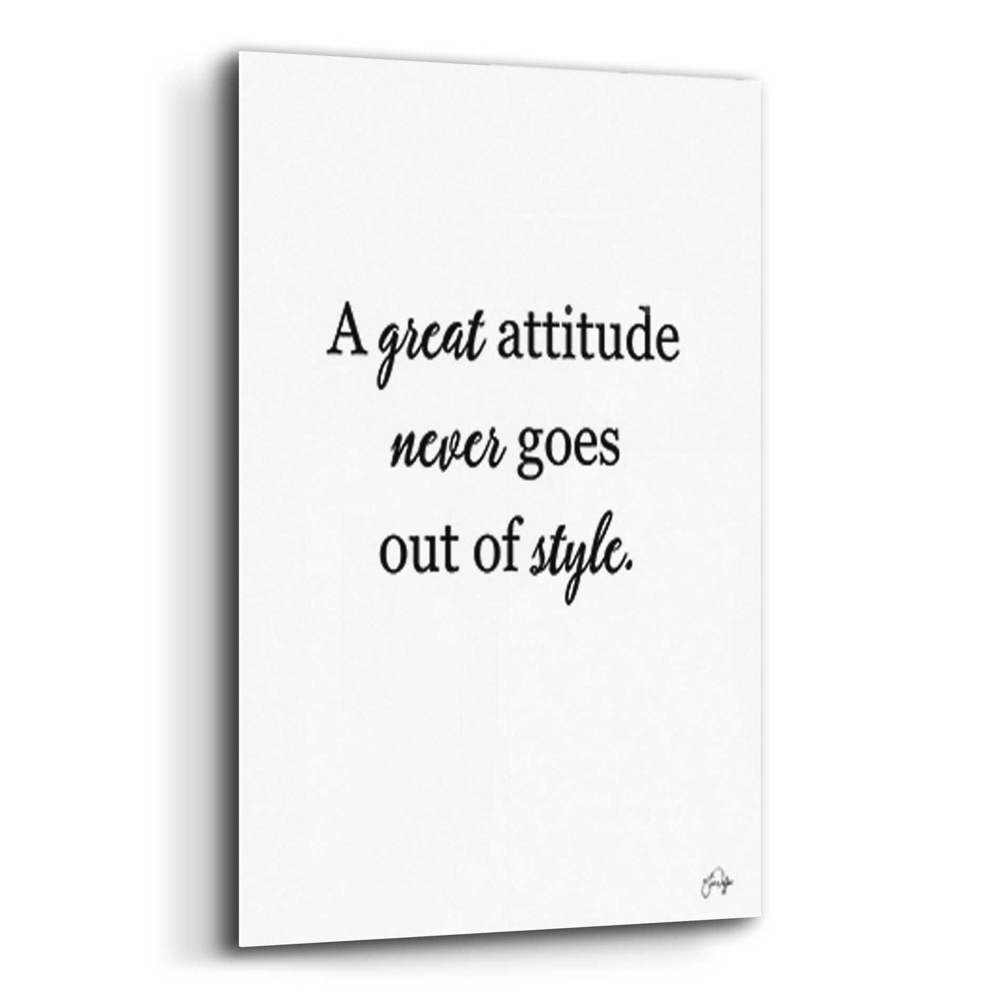 Epic Art 'A Great Attitude' by Yass Naffas Designs, Acrylic Glass Wall Art,12x16