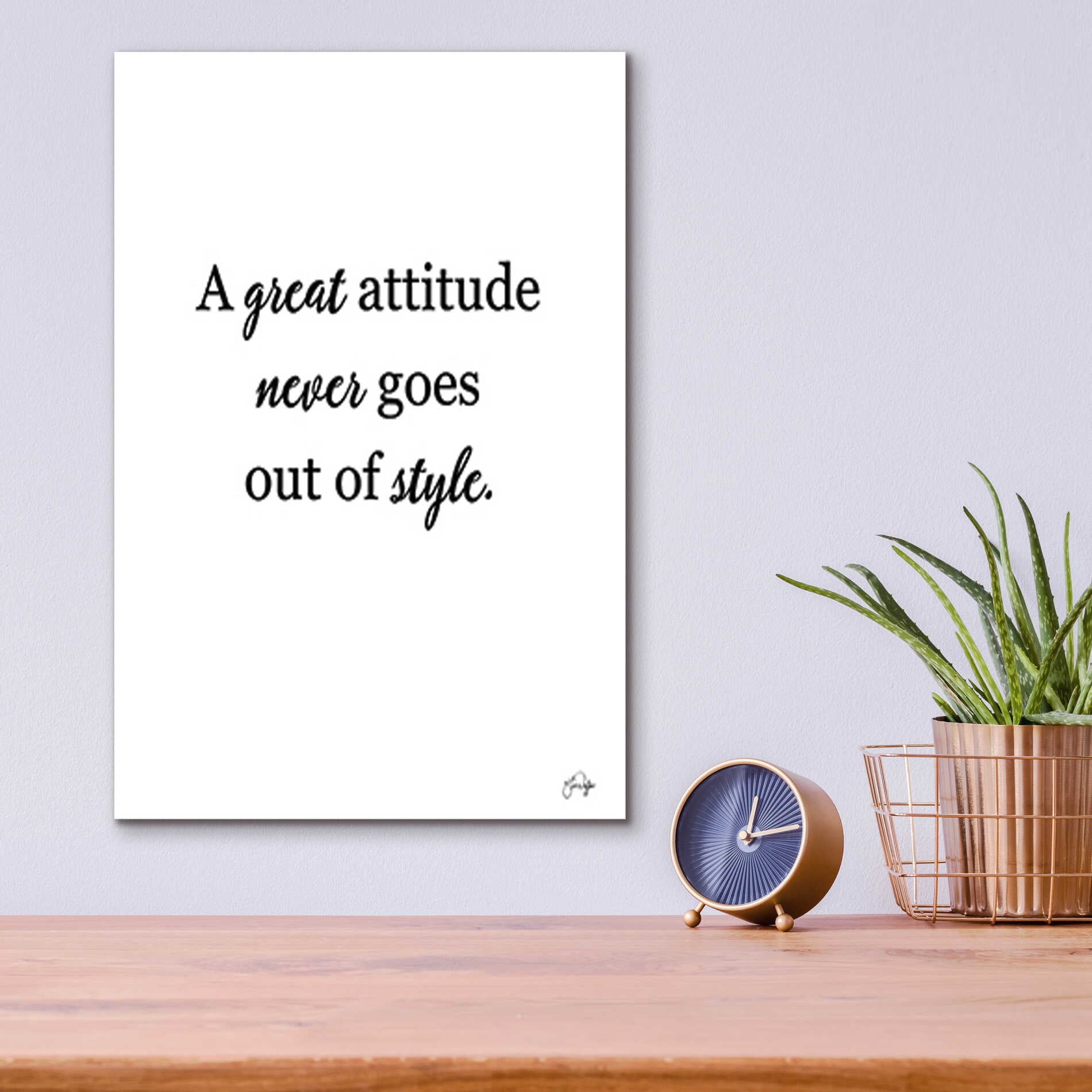 Epic Art 'A Great Attitude' by Yass Naffas Designs, Acrylic Glass Wall Art,12x16