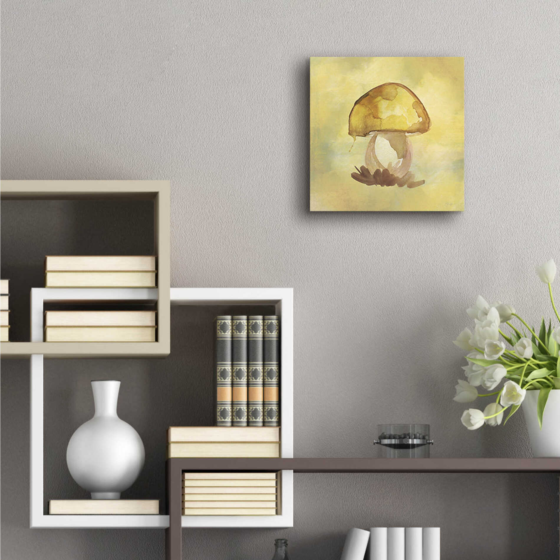 Epic Art 'Treasured Mushroom' by Yass Naffas Designs, Acrylic Glass Wall Art,12x12