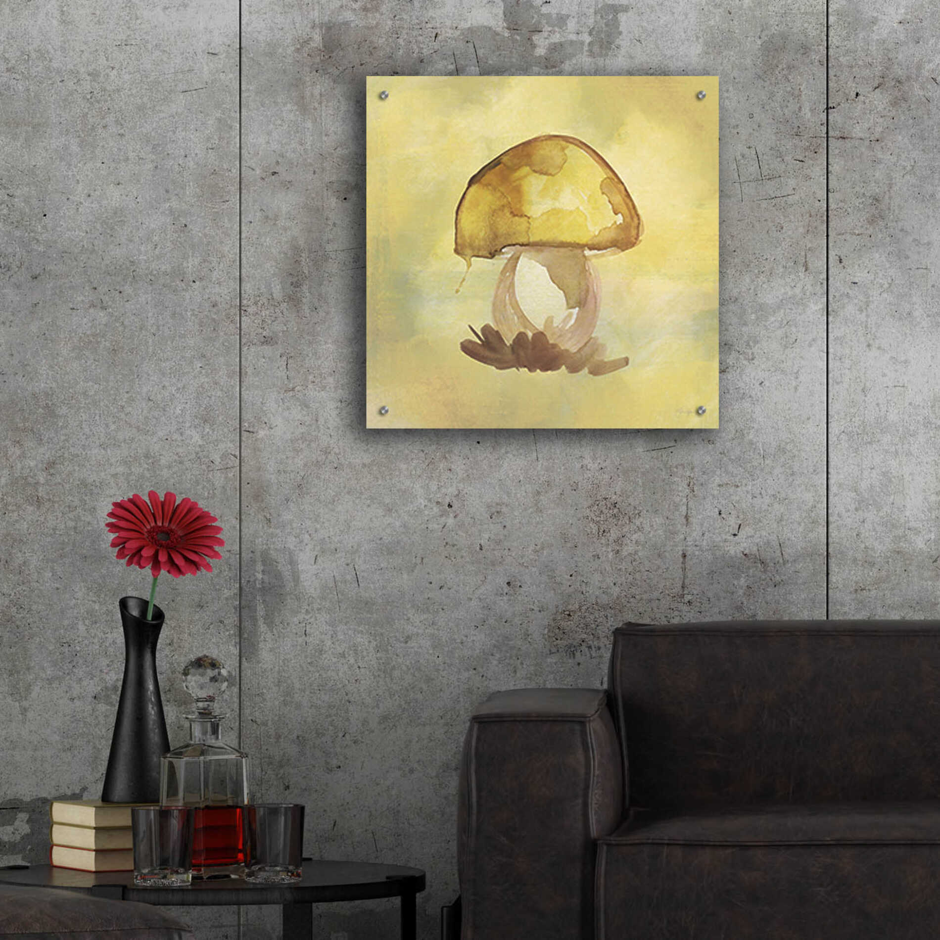 Epic Art 'Treasured Mushroom' by Yass Naffas Designs, Acrylic Glass Wall Art,24x24