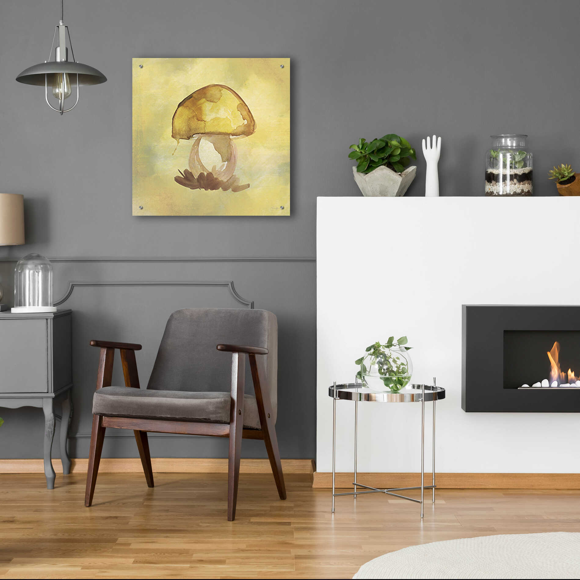 Epic Art 'Treasured Mushroom' by Yass Naffas Designs, Acrylic Glass Wall Art,24x24