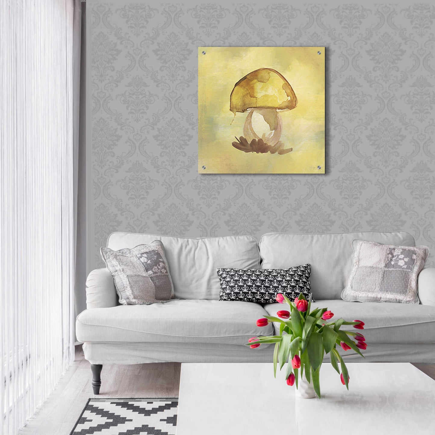 Epic Art 'Treasured Mushroom' by Yass Naffas Designs, Acrylic Glass Wall Art,24x24