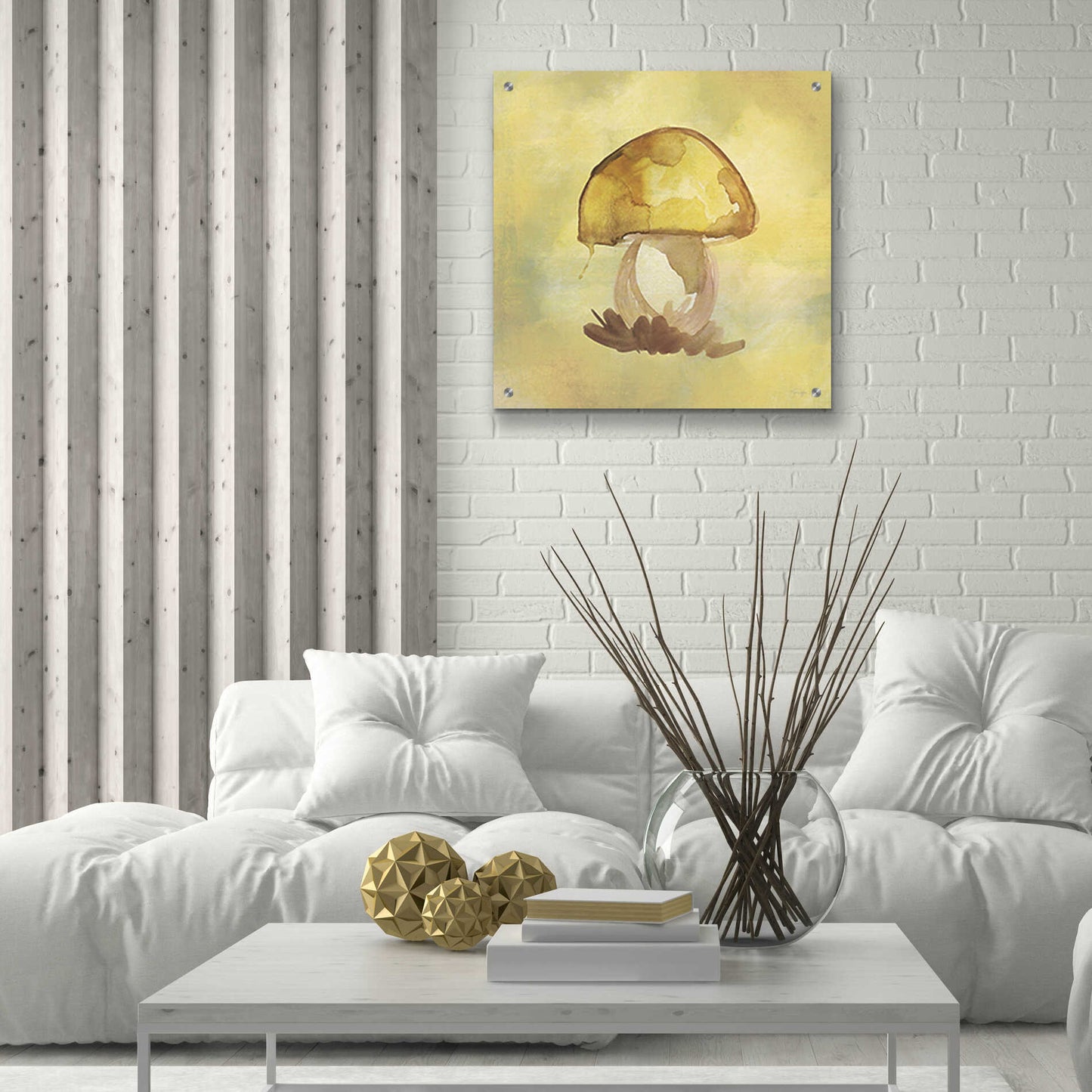 Epic Art 'Treasured Mushroom' by Yass Naffas Designs, Acrylic Glass Wall Art,24x24