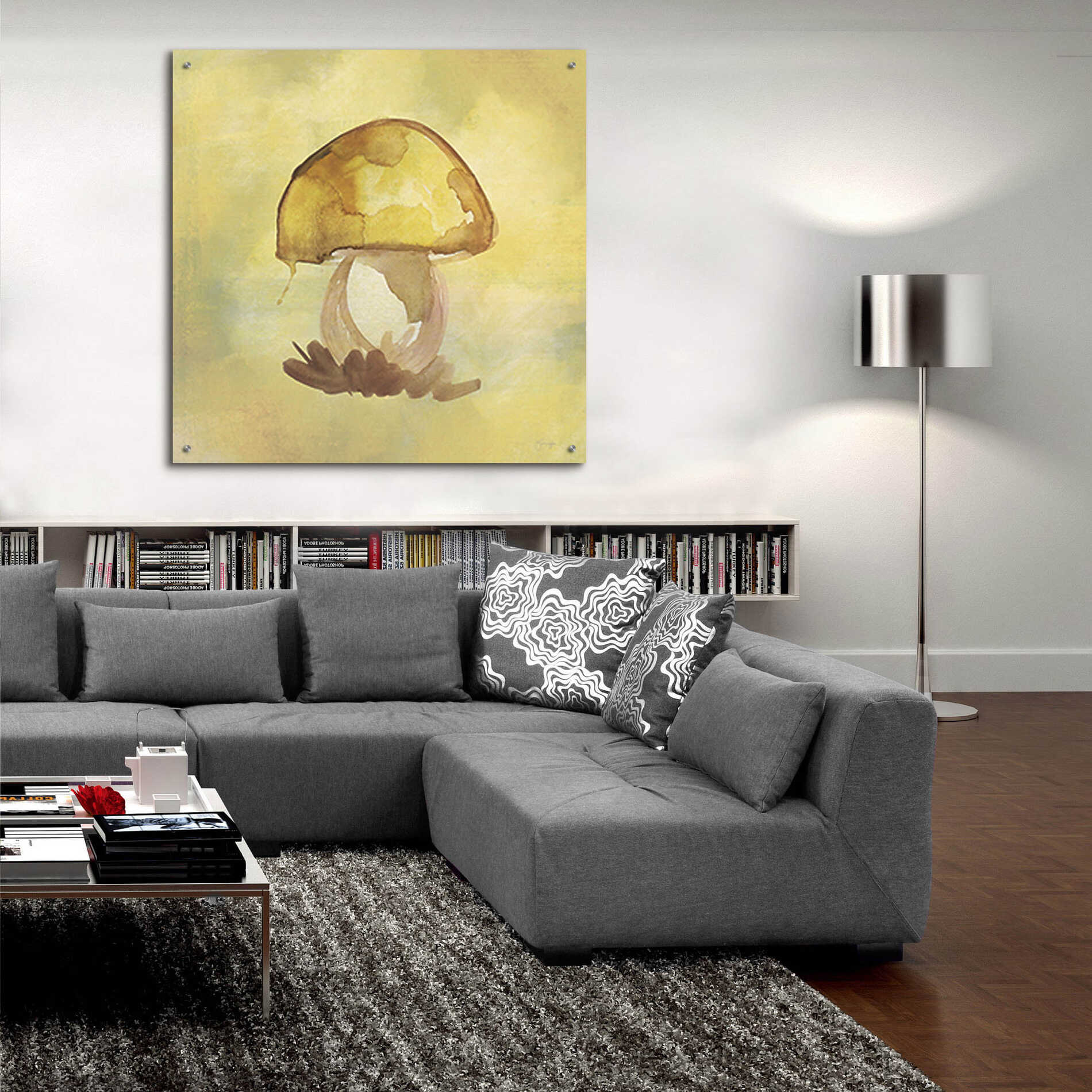 Epic Art 'Treasured Mushroom' by Yass Naffas Designs, Acrylic Glass Wall Art,36x36