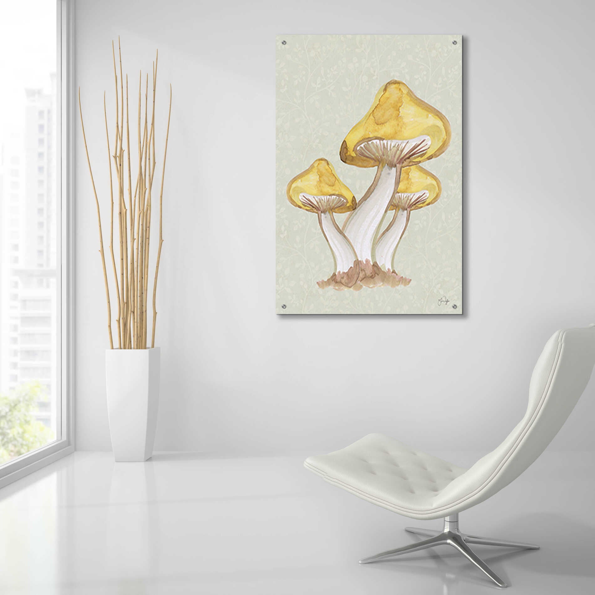 Epic Art 'Calming Mushrooms' by Yass Naffas Designs, Acrylic Glass Wall Art,24x36