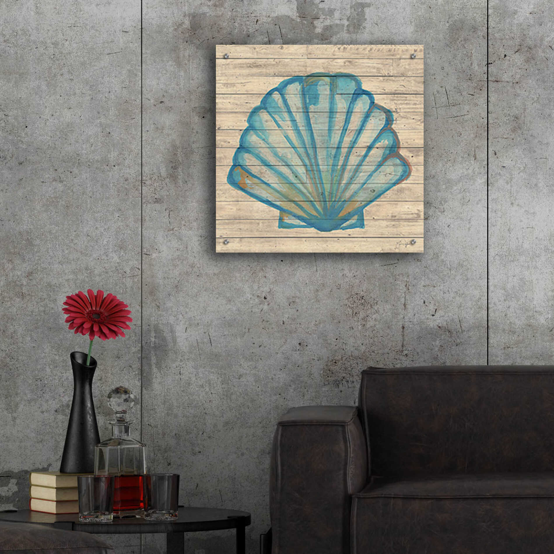 Epic Art 'A Seashell Wish' by Yass Naffas Designs, Acrylic Glass Wall Art,24x24