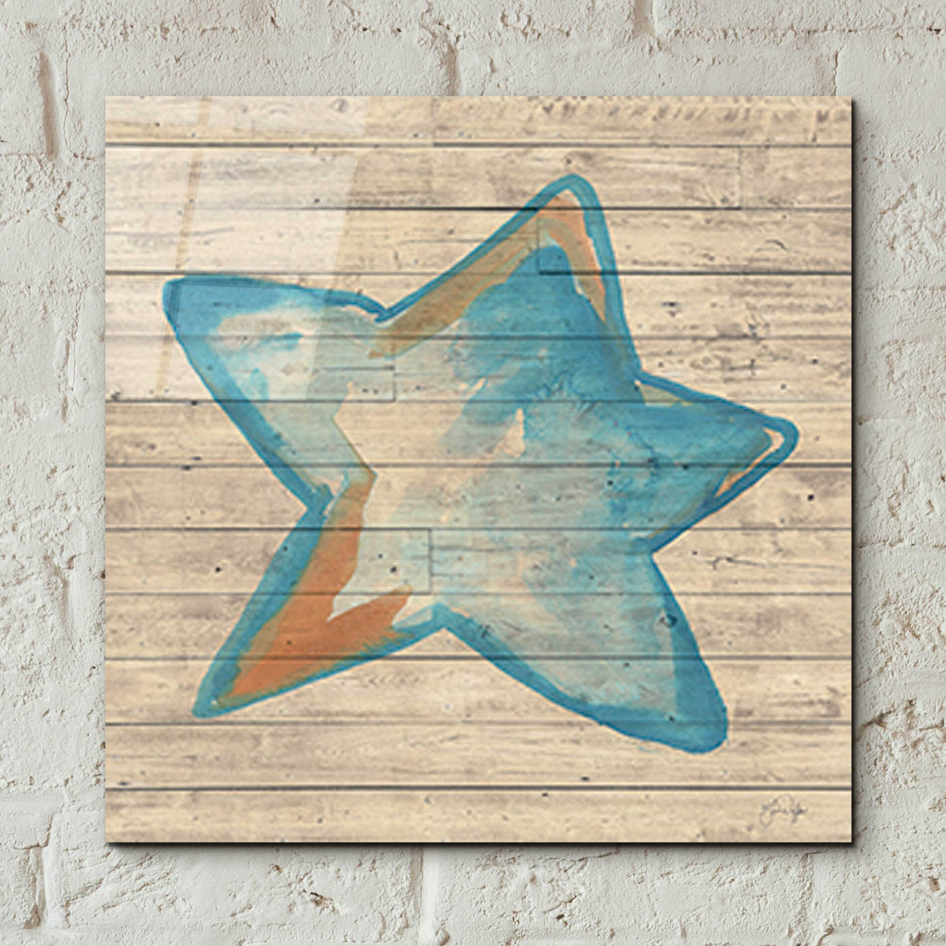 Epic Art 'A Starfish Wish' by Yass Naffas Designs, Acrylic Glass Wall Art,12x12