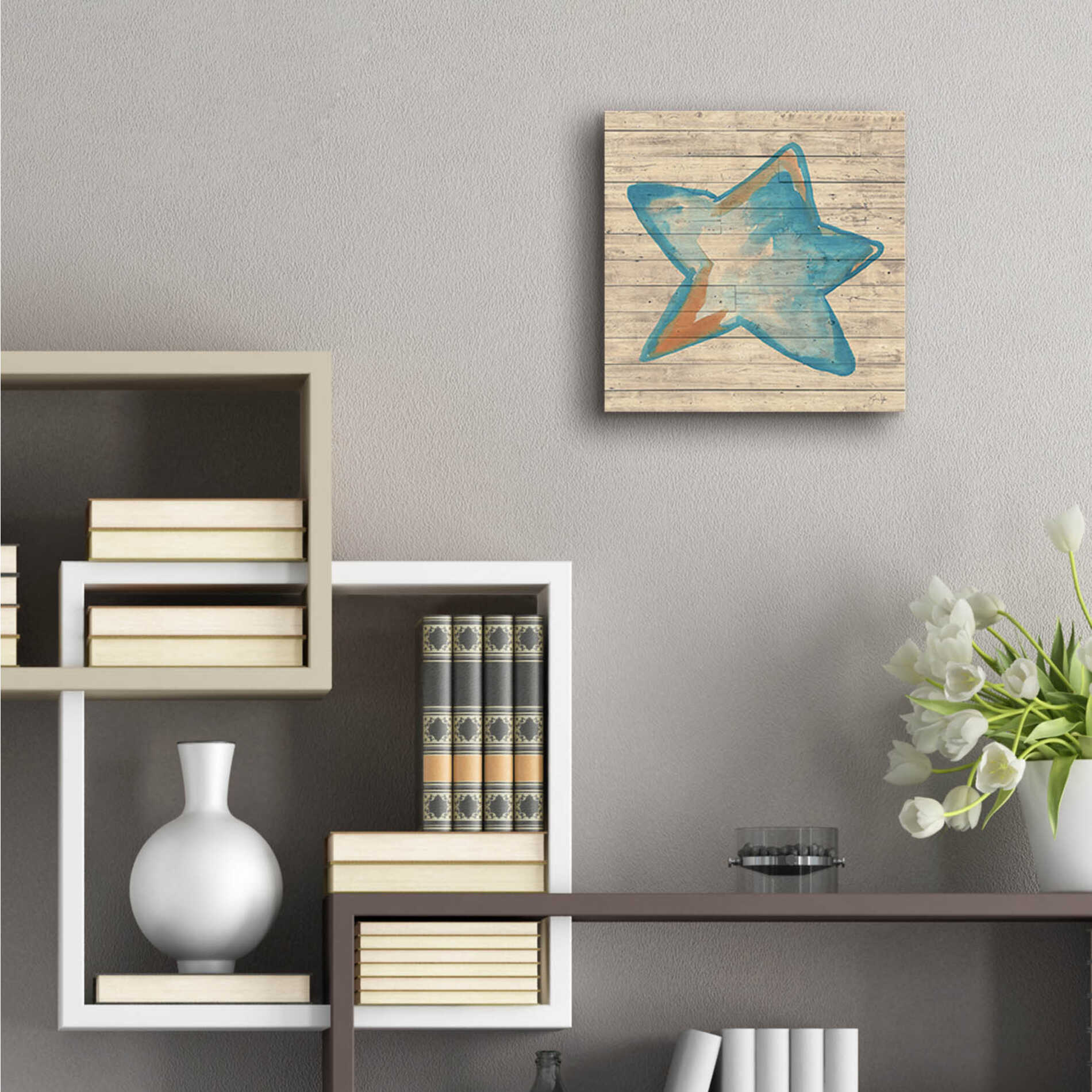 Epic Art 'A Starfish Wish' by Yass Naffas Designs, Acrylic Glass Wall Art,12x12
