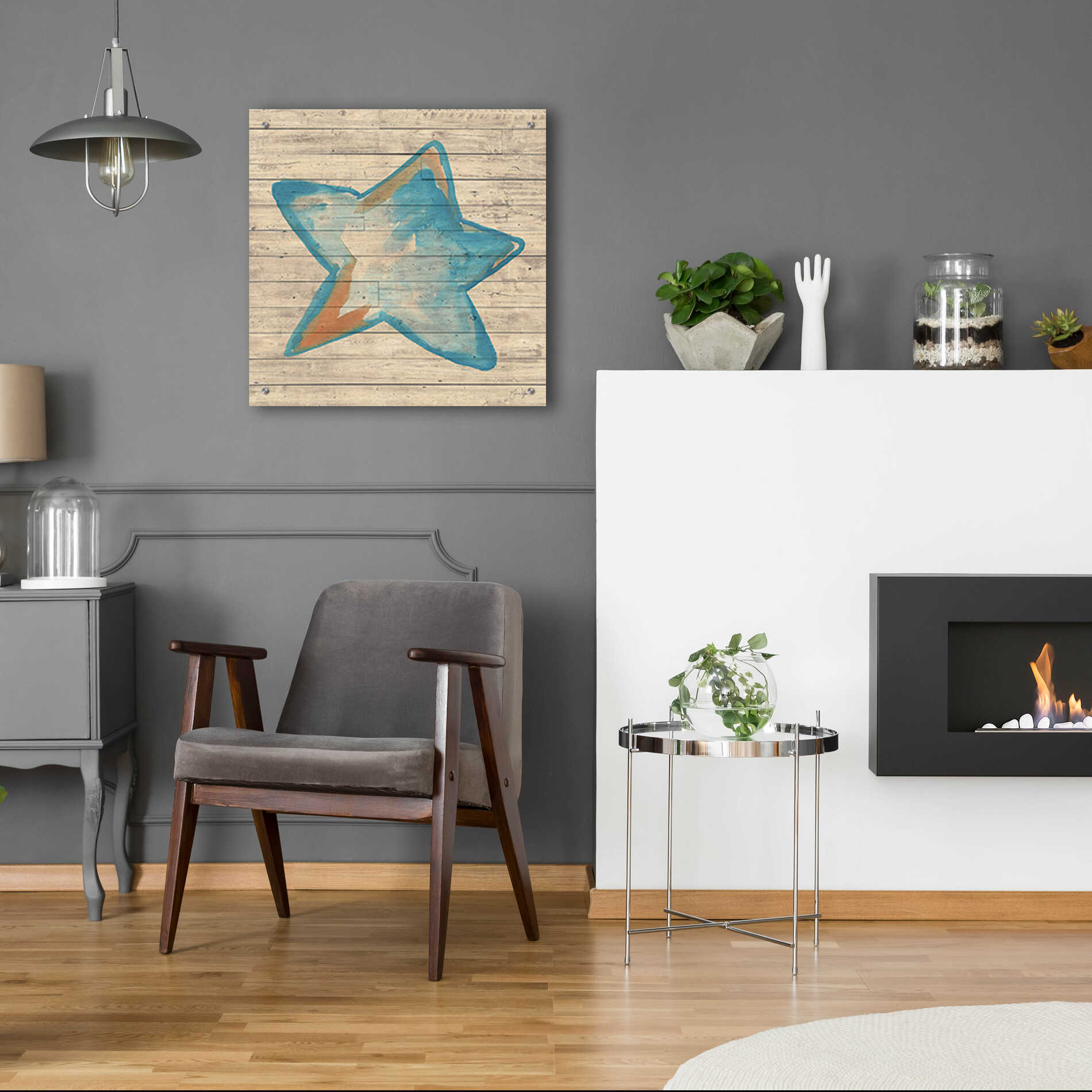 Epic Art 'A Starfish Wish' by Yass Naffas Designs, Acrylic Glass Wall Art,24x24
