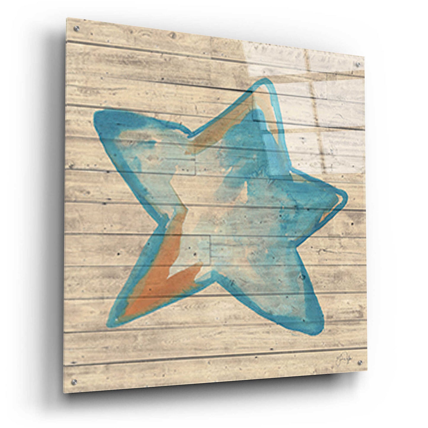Epic Art 'A Starfish Wish' by Yass Naffas Designs, Acrylic Glass Wall Art,36x36