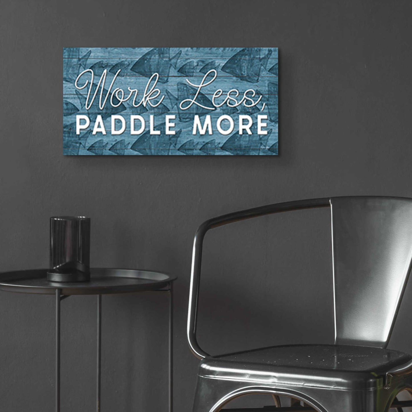 Epic Art 'Work Less, Paddle More' by Yass Naffas Designs, Acrylic Glass Wall Art,24x12