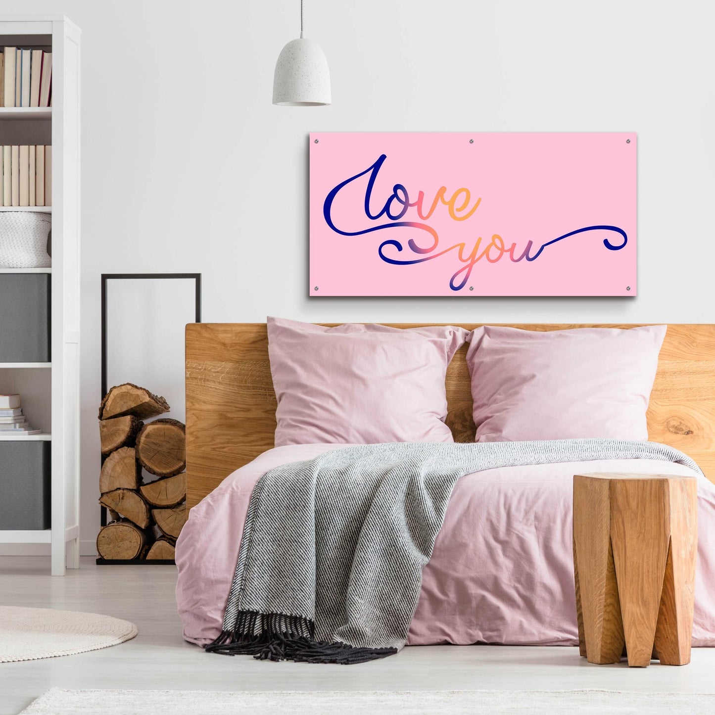 Epic Art 'Love You Sunrise' by Epic Portfolio, Acrylic Glass Wall Art,48x24