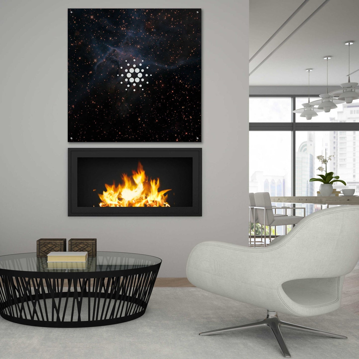 Epic Art 'Constellation Cardano' by Epic Portfolio, Acrylic Glass Wall Art,36x36