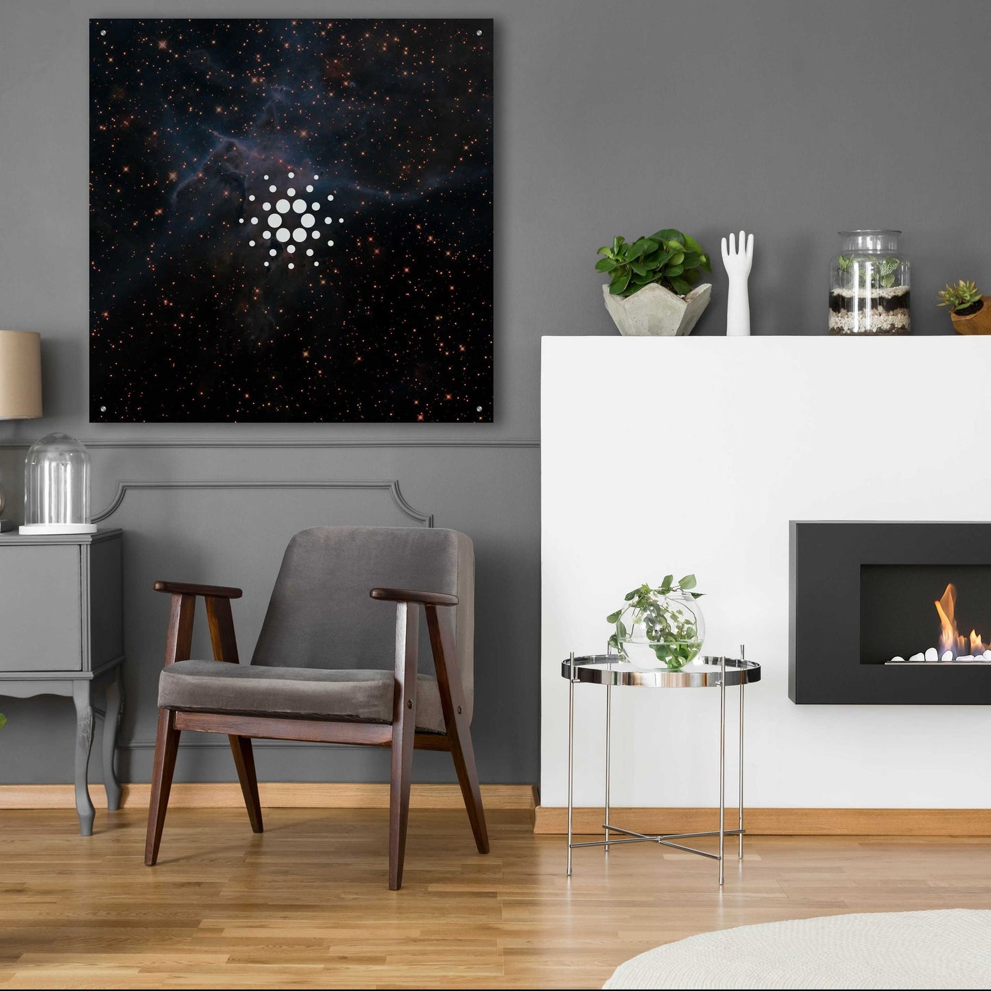 Epic Art 'Constellation Cardano' by Epic Portfolio, Acrylic Glass Wall Art,36x36