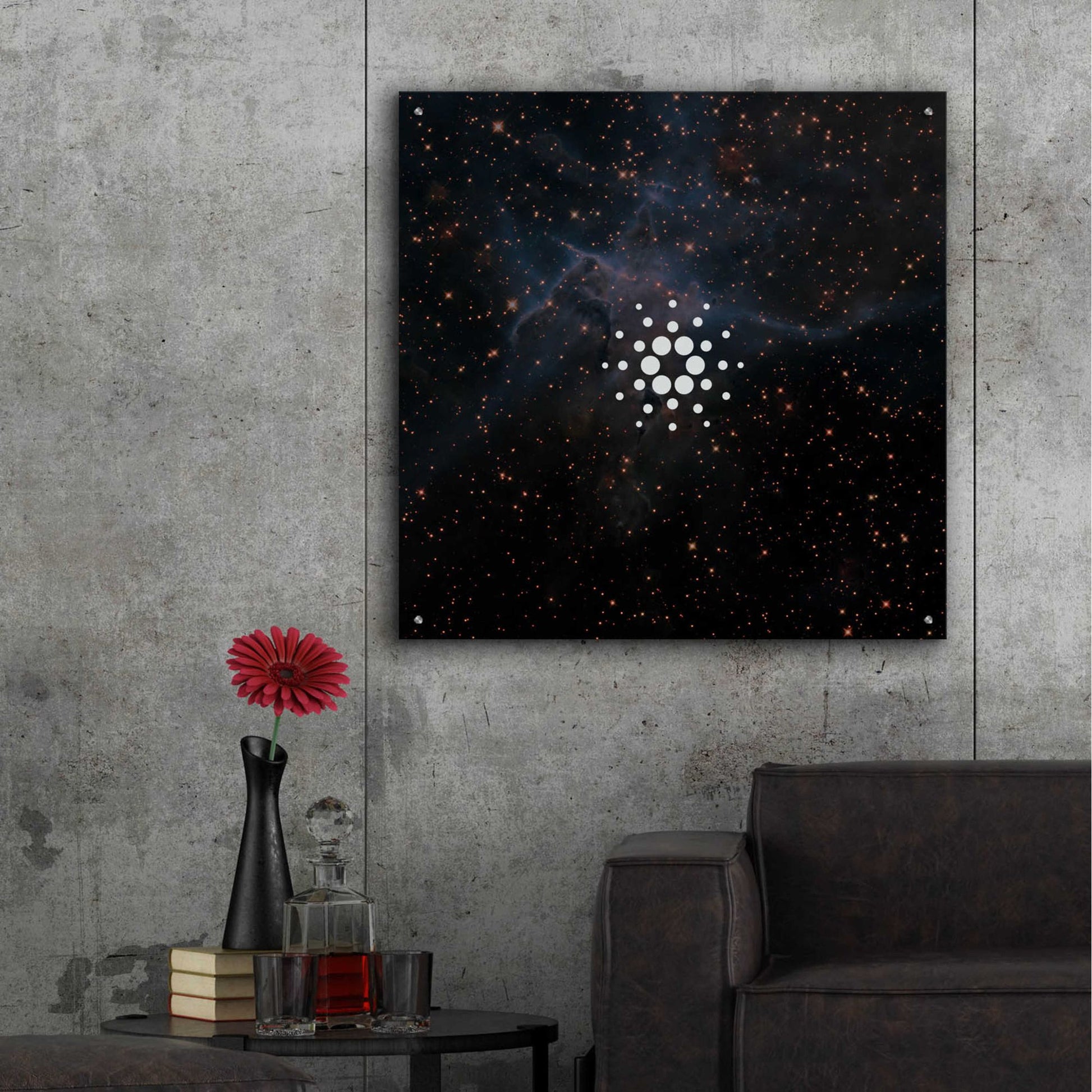 Epic Art 'Constellation Cardano' by Epic Portfolio, Acrylic Glass Wall Art,36x36