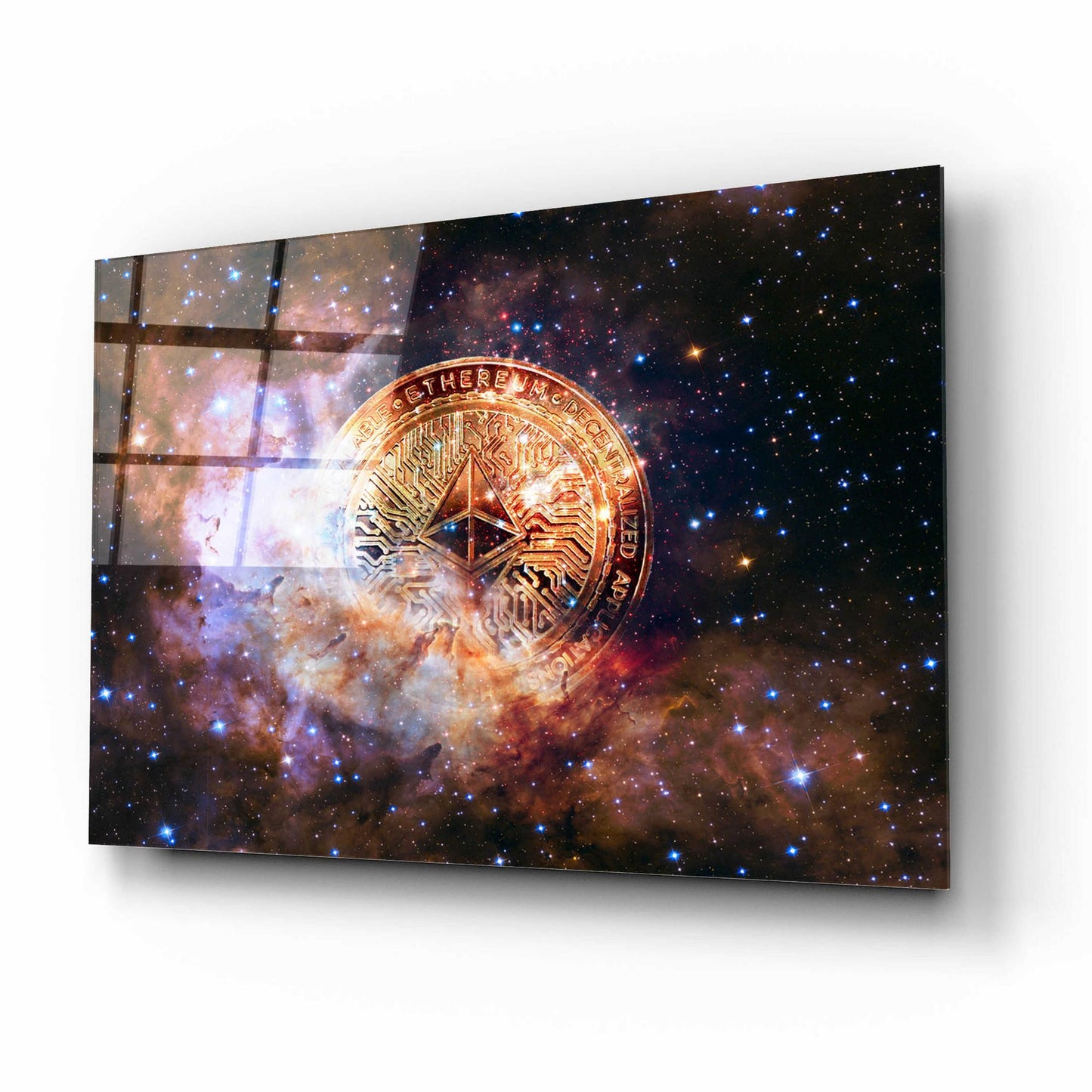 Epic Art 'Ethereum Nebula' by Epic Portfolio, Acrylic Glass Wall Art,16x12