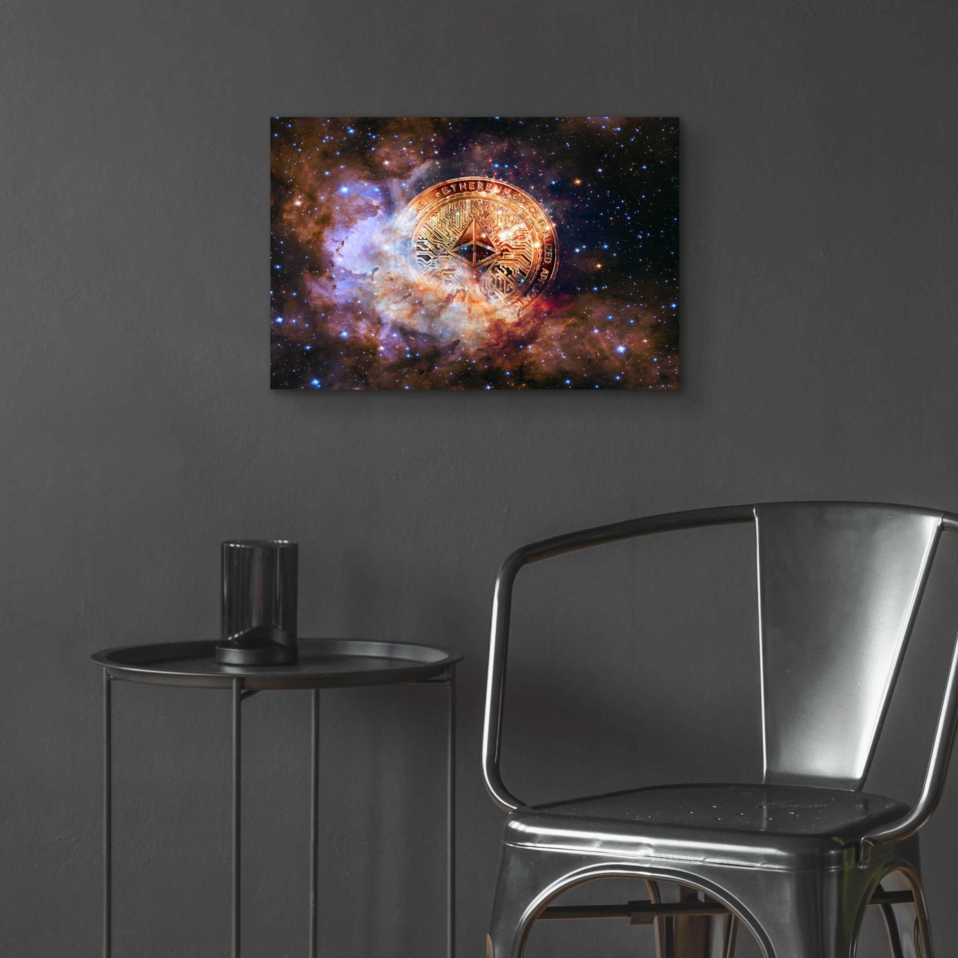 Epic Art 'Ethereum Nebula' by Epic Portfolio, Acrylic Glass Wall Art,24x16