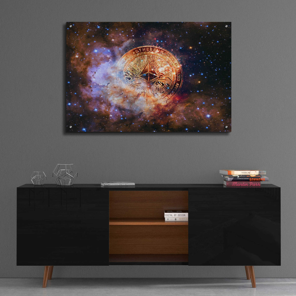 Epic Art 'Ethereum Nebula' by Epic Portfolio, Acrylic Glass Wall Art,36x24