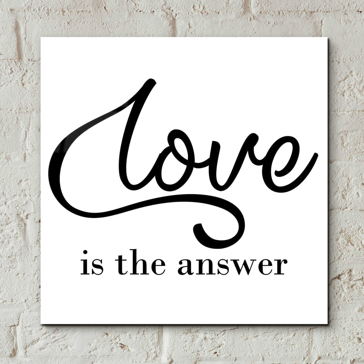 Epic Art 'Love Is The Answer' by Epic Portfolio, Acrylic Glass Wall Art,12x12