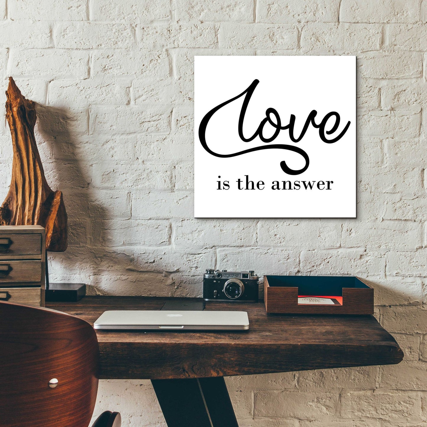 Epic Art 'Love Is The Answer' by Epic Portfolio, Acrylic Glass Wall Art,12x12