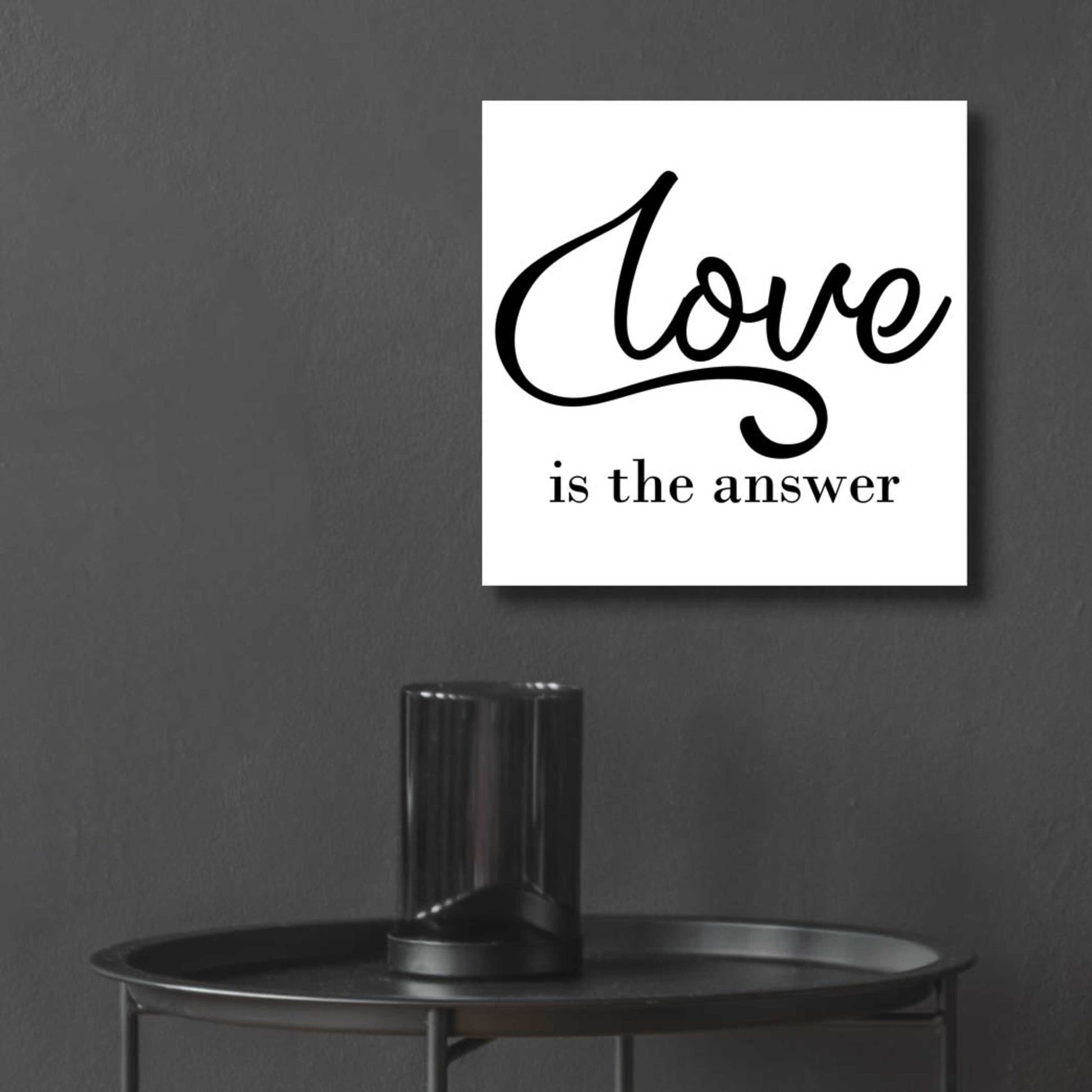 Epic Art 'Love Is The Answer' by Epic Portfolio, Acrylic Glass Wall Art,12x12