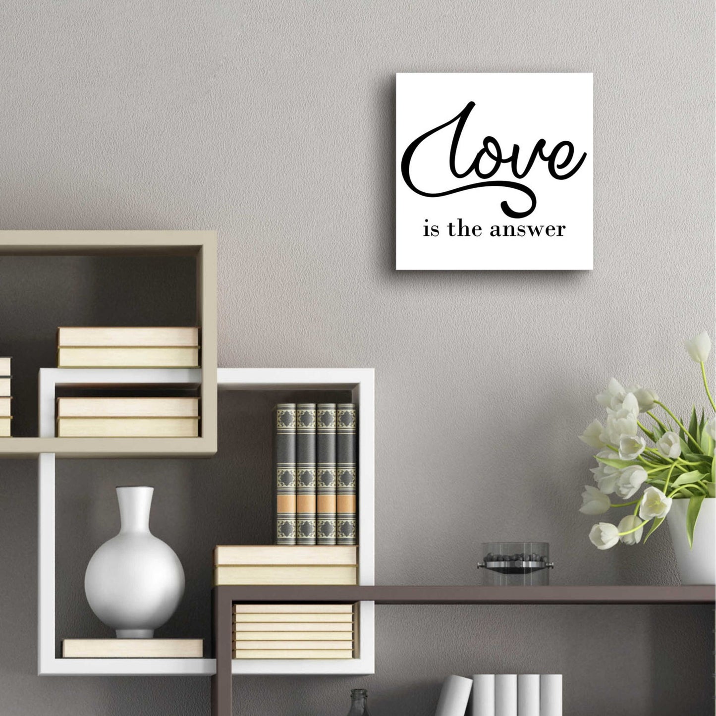 Epic Art 'Love Is The Answer' by Epic Portfolio, Acrylic Glass Wall Art,12x12