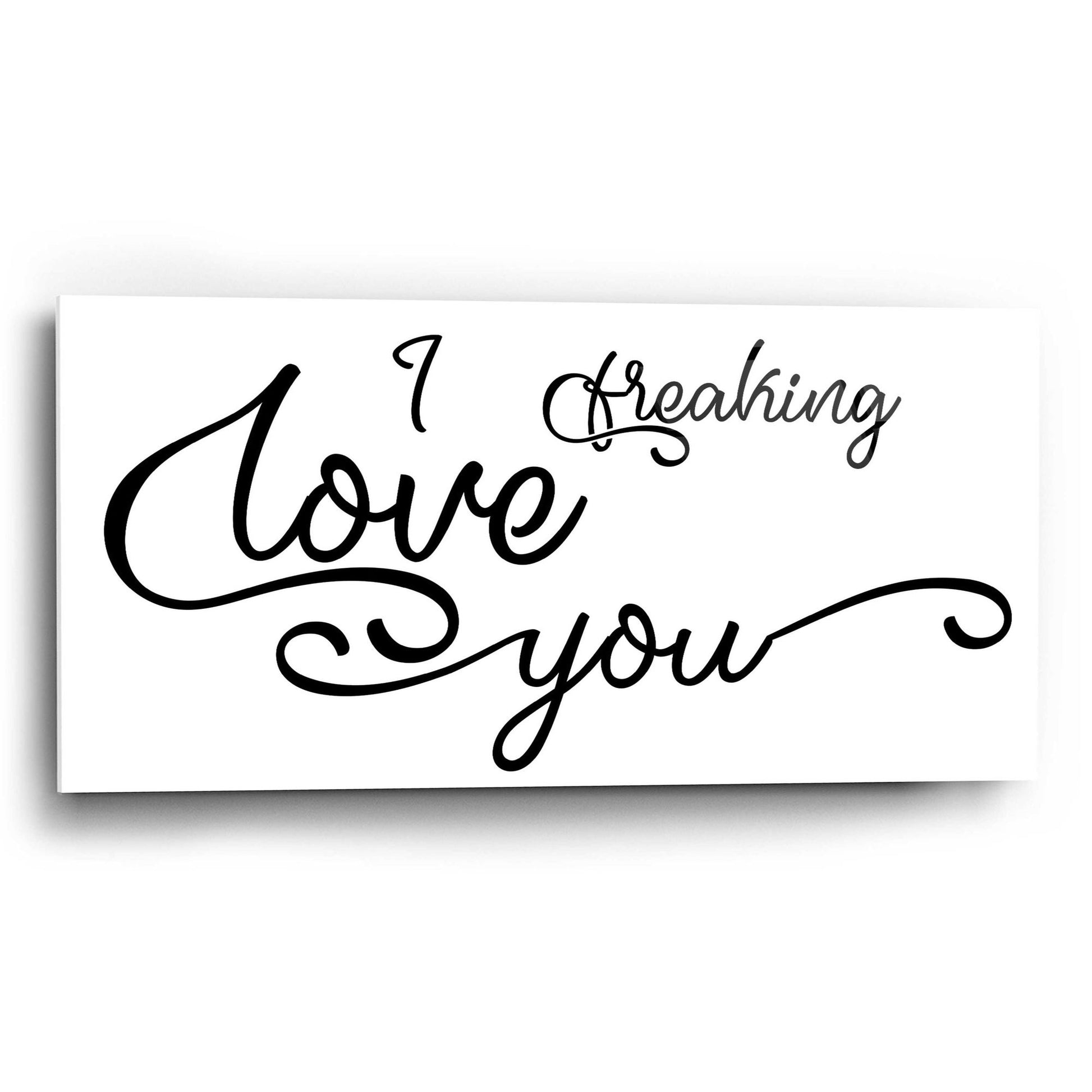 Epic Art 'I Freaking Love You' by Epic Portfolio, Acrylic Glass Wall Art,24x12