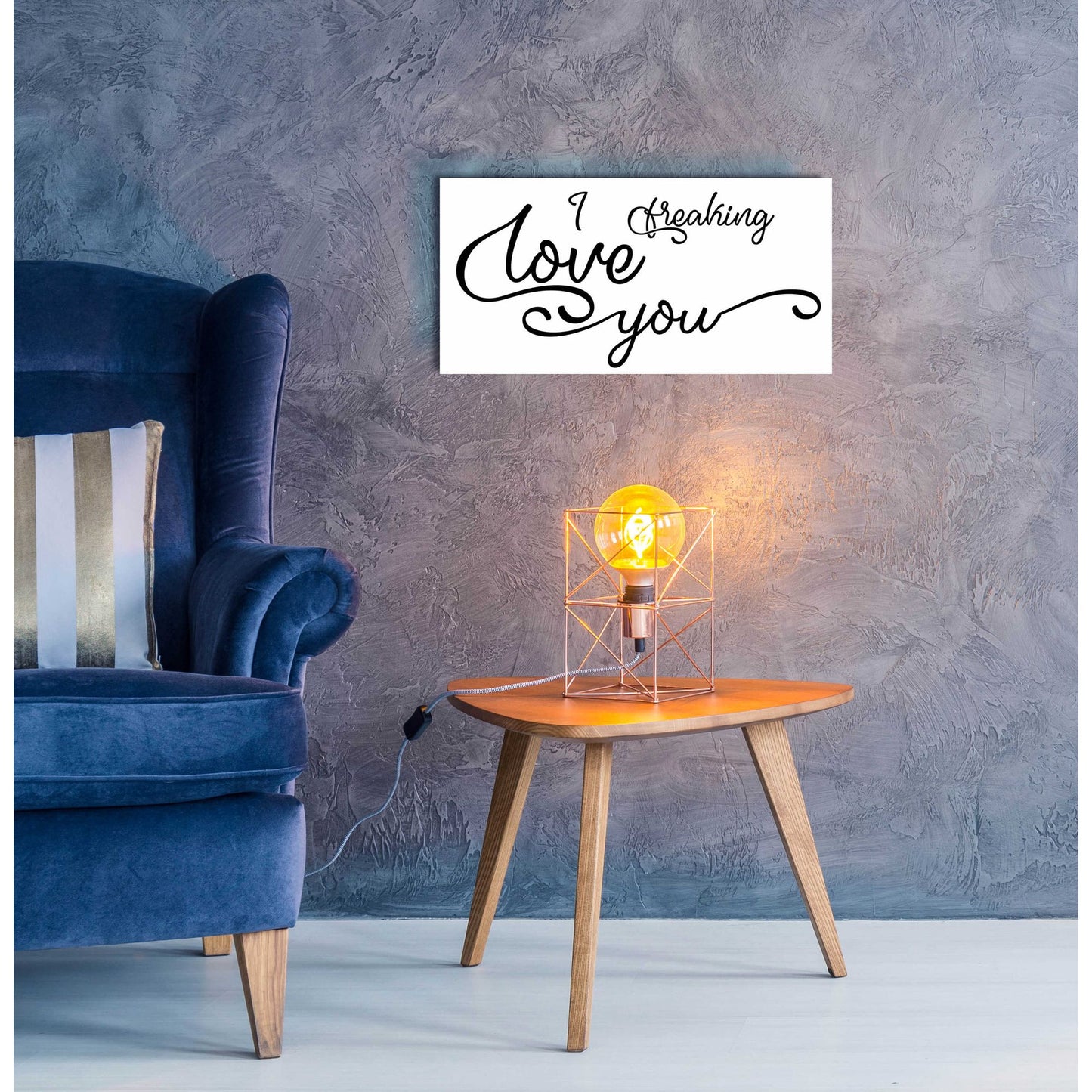 Epic Art 'I Freaking Love You' by Epic Portfolio, Acrylic Glass Wall Art,24x12