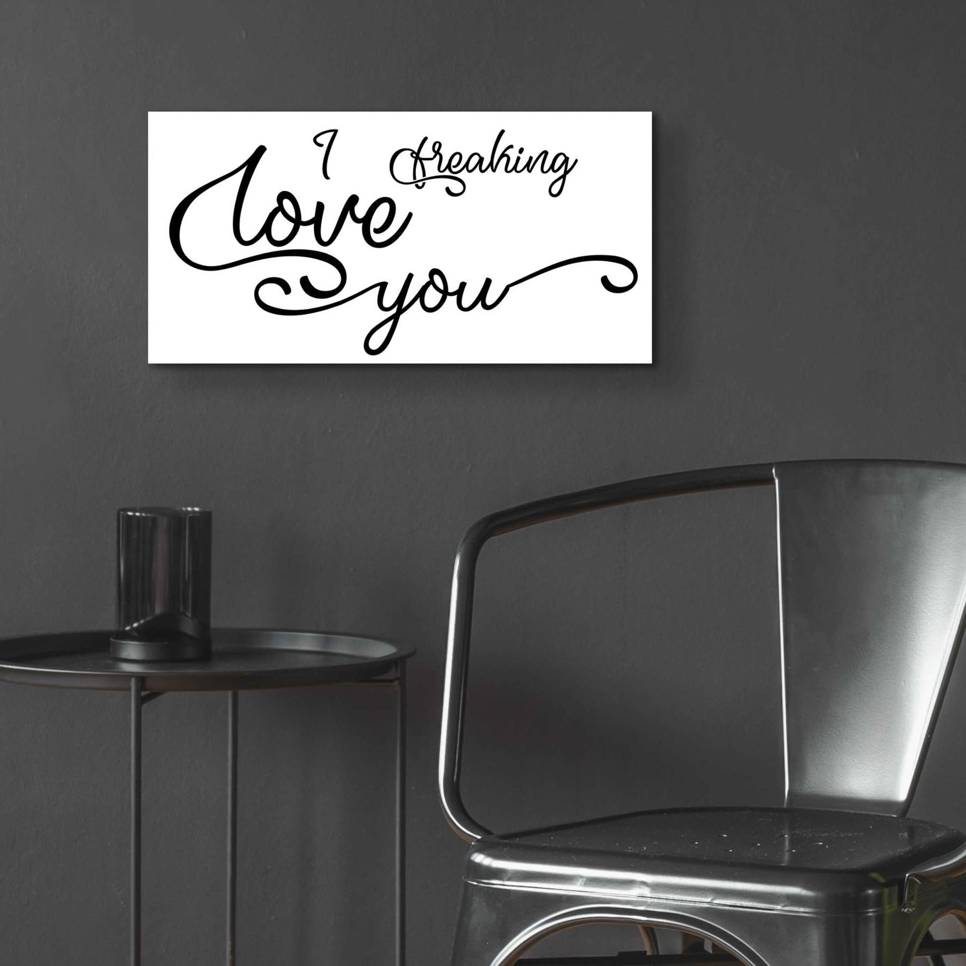 Epic Art 'I Freaking Love You' by Epic Portfolio, Acrylic Glass Wall Art,24x12