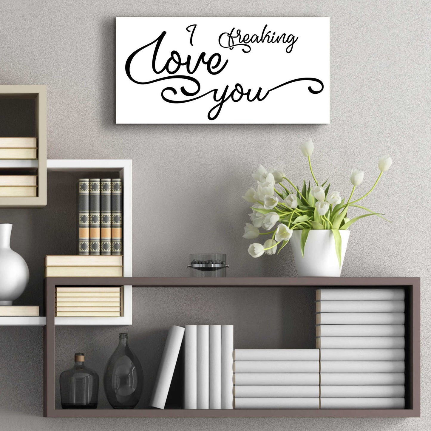 Epic Art 'I Freaking Love You' by Epic Portfolio, Acrylic Glass Wall Art,24x12