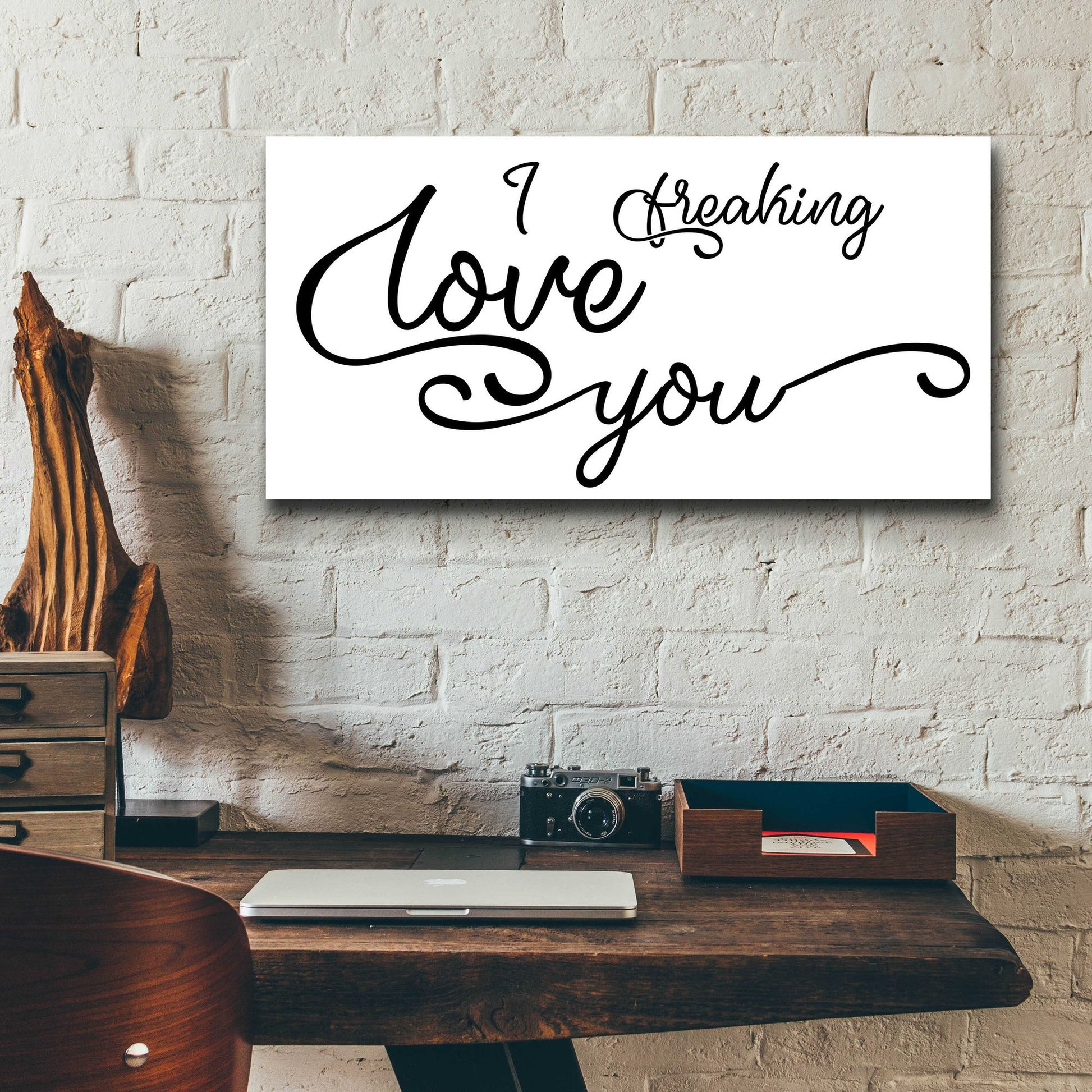 Epic Art 'I Freaking Love You' by Epic Portfolio, Acrylic Glass Wall Art,24x12