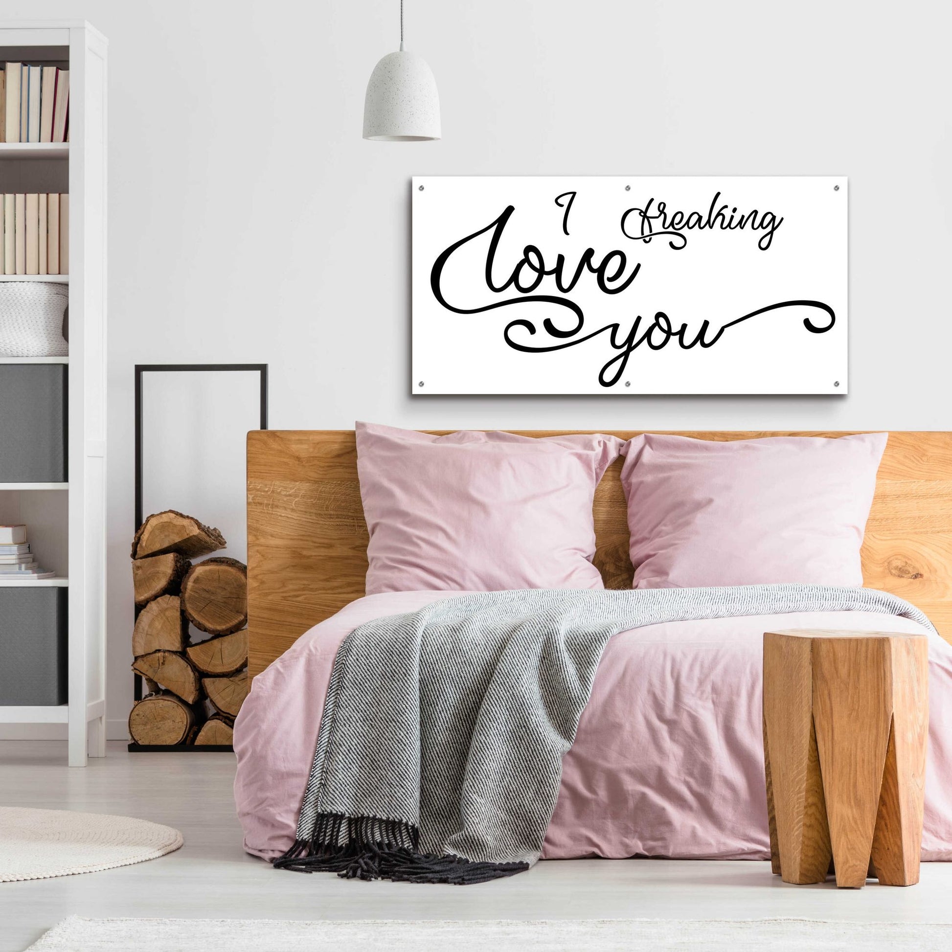 Epic Art 'I Freaking Love You' by Epic Portfolio, Acrylic Glass Wall Art,48x24