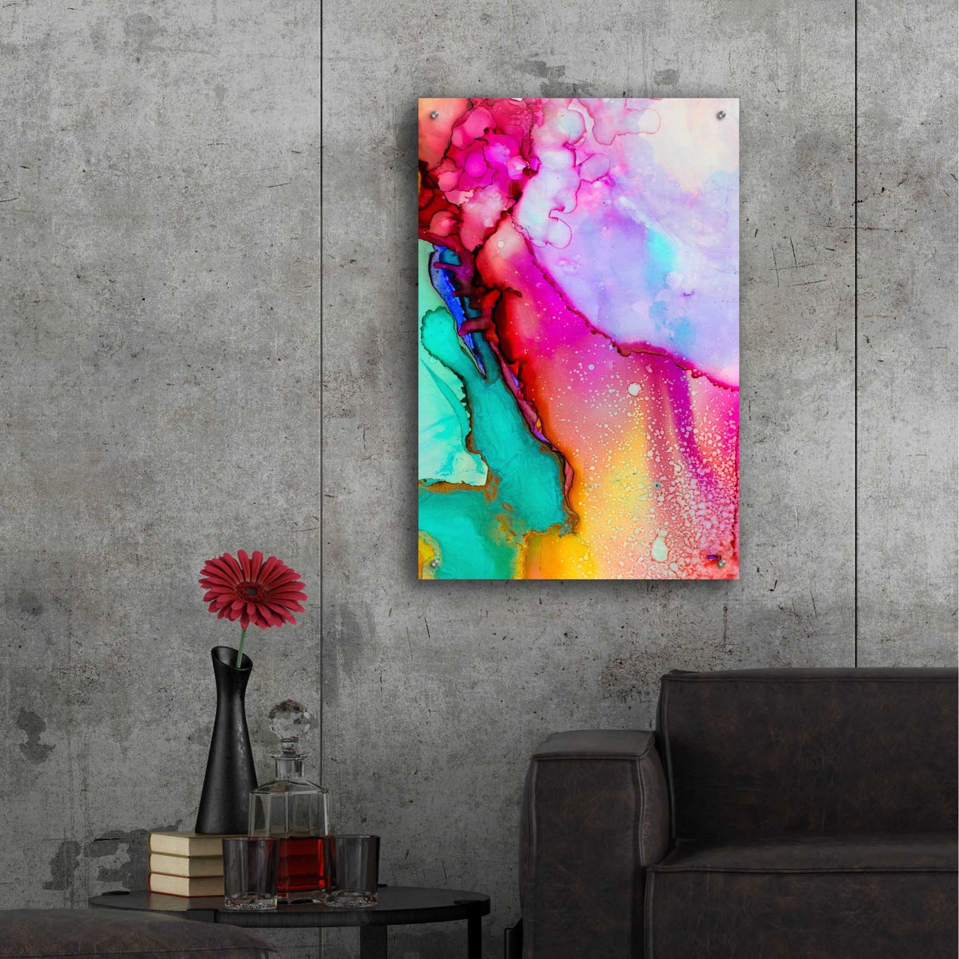 Epic Art 'Boil Over' by Epic Portfolio, Acrylic Glass Wall Art,24x36