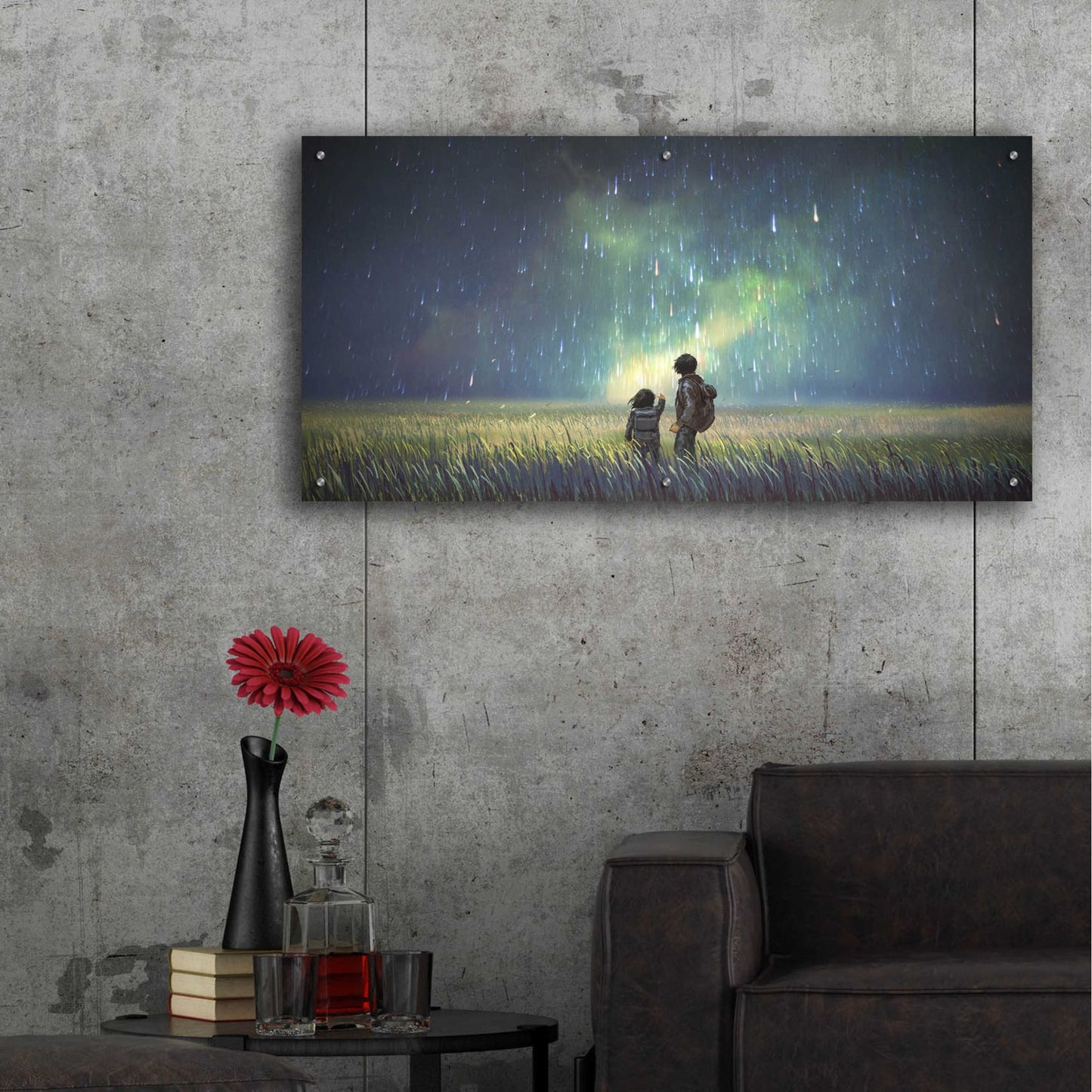 Epic Art 'Curious Mind' by Epic Portfolio, Acrylic Glass Wall Art,48x24