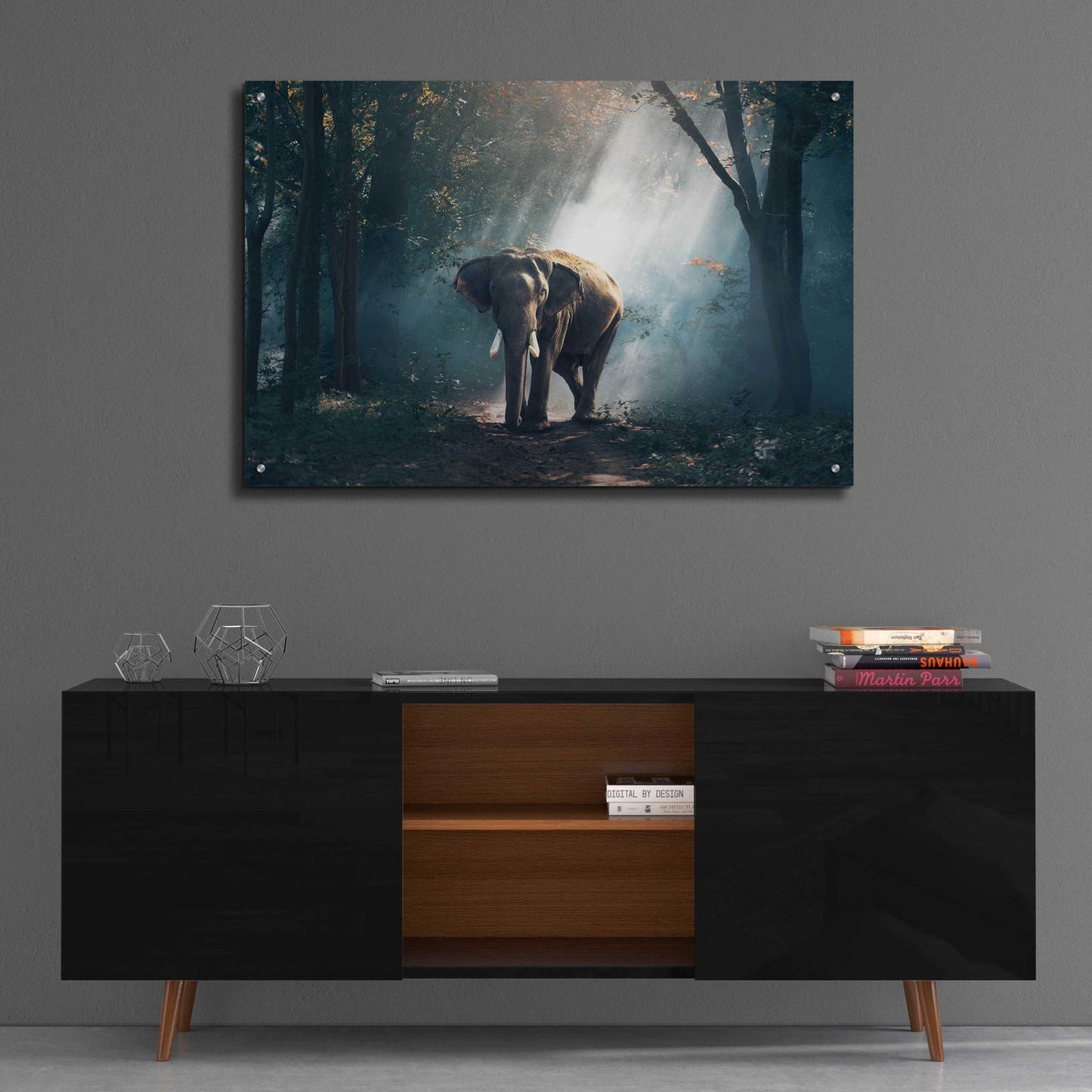 Epic Art 'Elephant' by Epic Portfolio, Acrylic Glass Wall Art,36x24