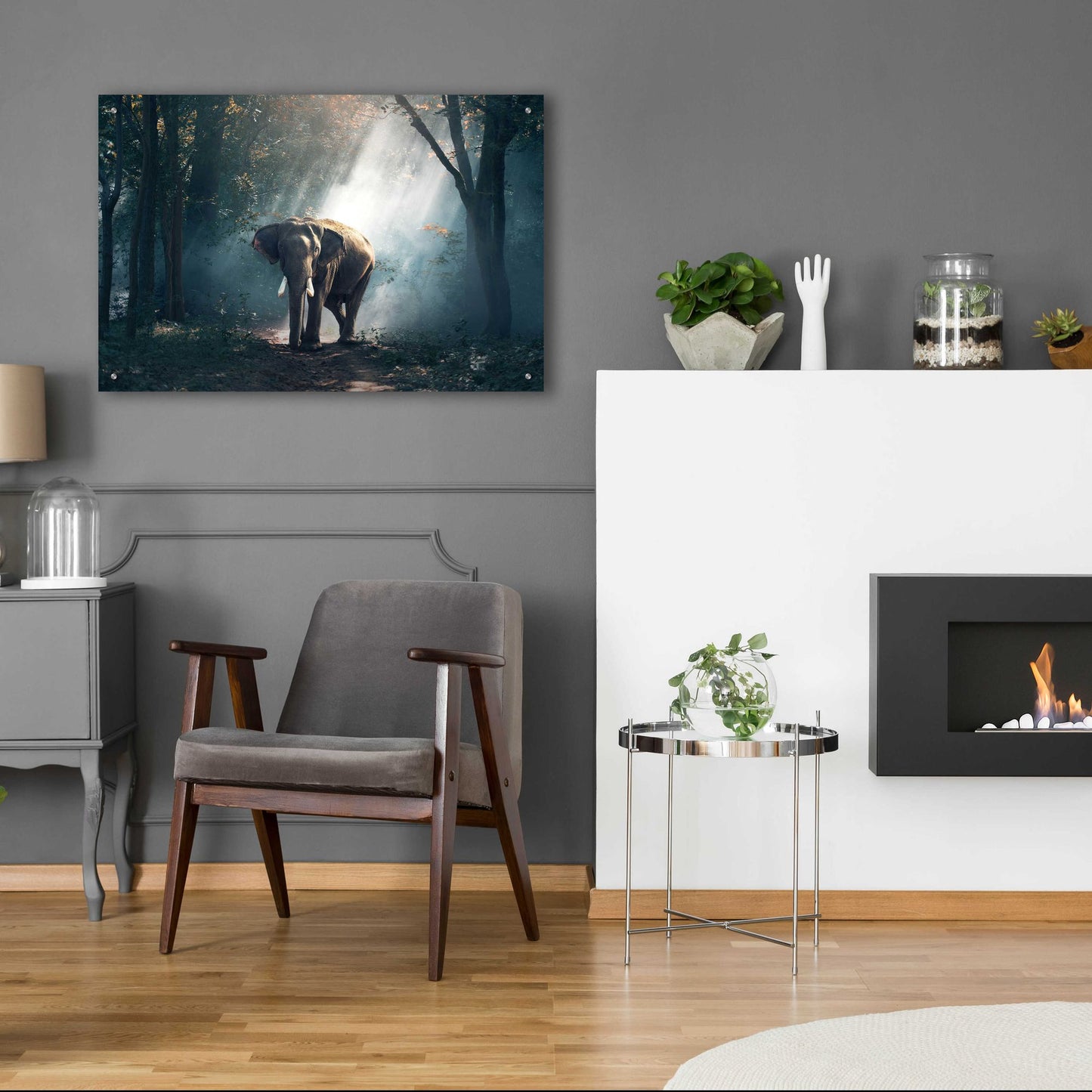 Epic Art 'Elephant' by Epic Portfolio, Acrylic Glass Wall Art,36x24