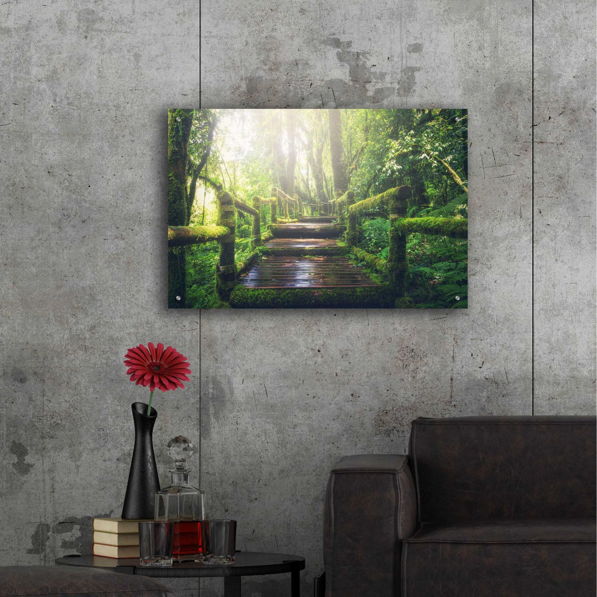 Epic Art 'Jungle' by Epic Portfolio, Acrylic Glass Wall Art,36x24