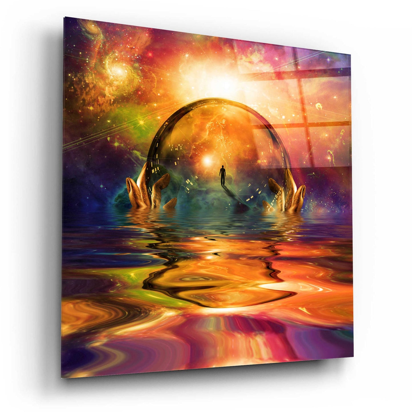 Epic Art 'Liquid Galaxy' by Epic Portfolio, Acrylic Glass Wall Art,12x12