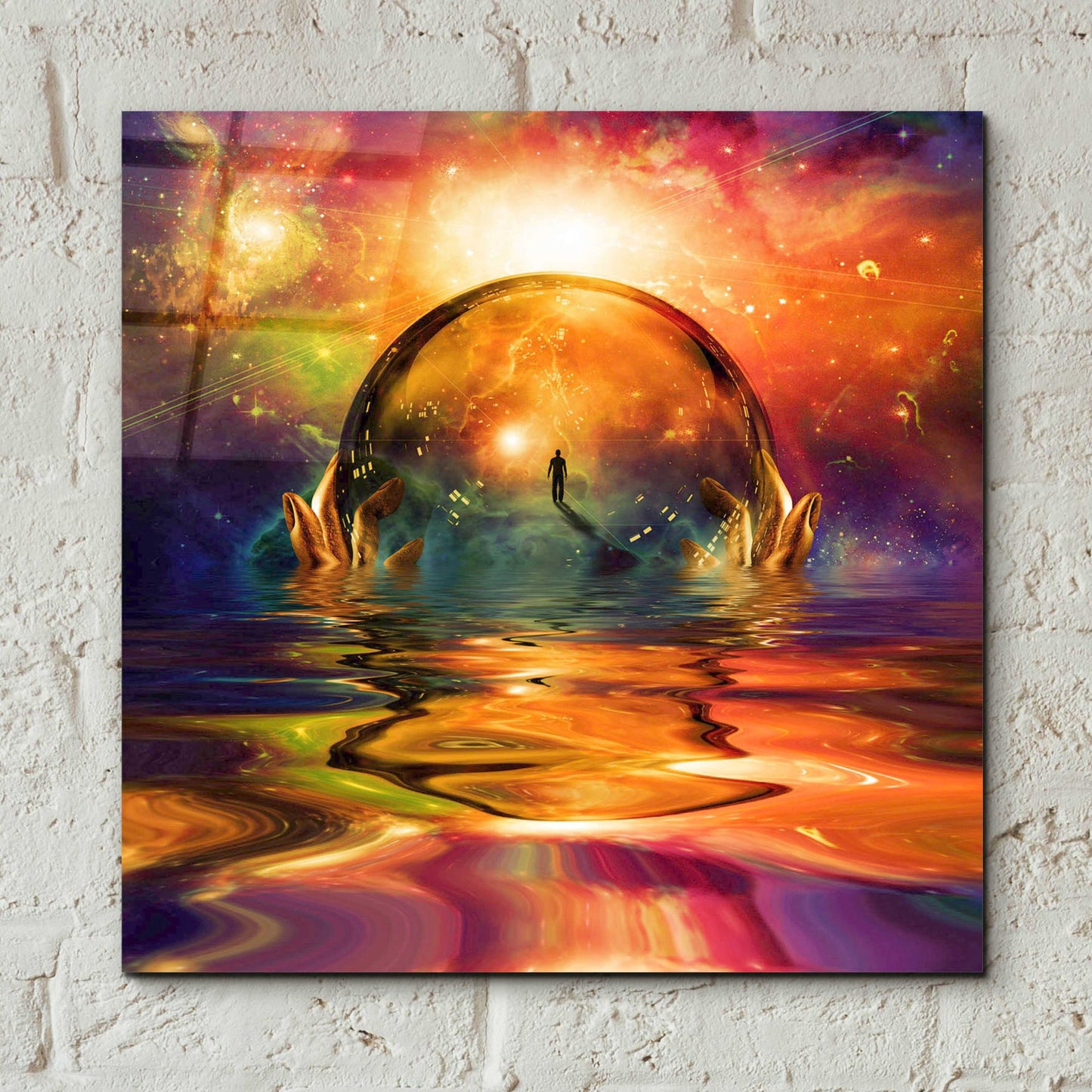 Epic Art 'Liquid Galaxy' by Epic Portfolio, Acrylic Glass Wall Art,12x12