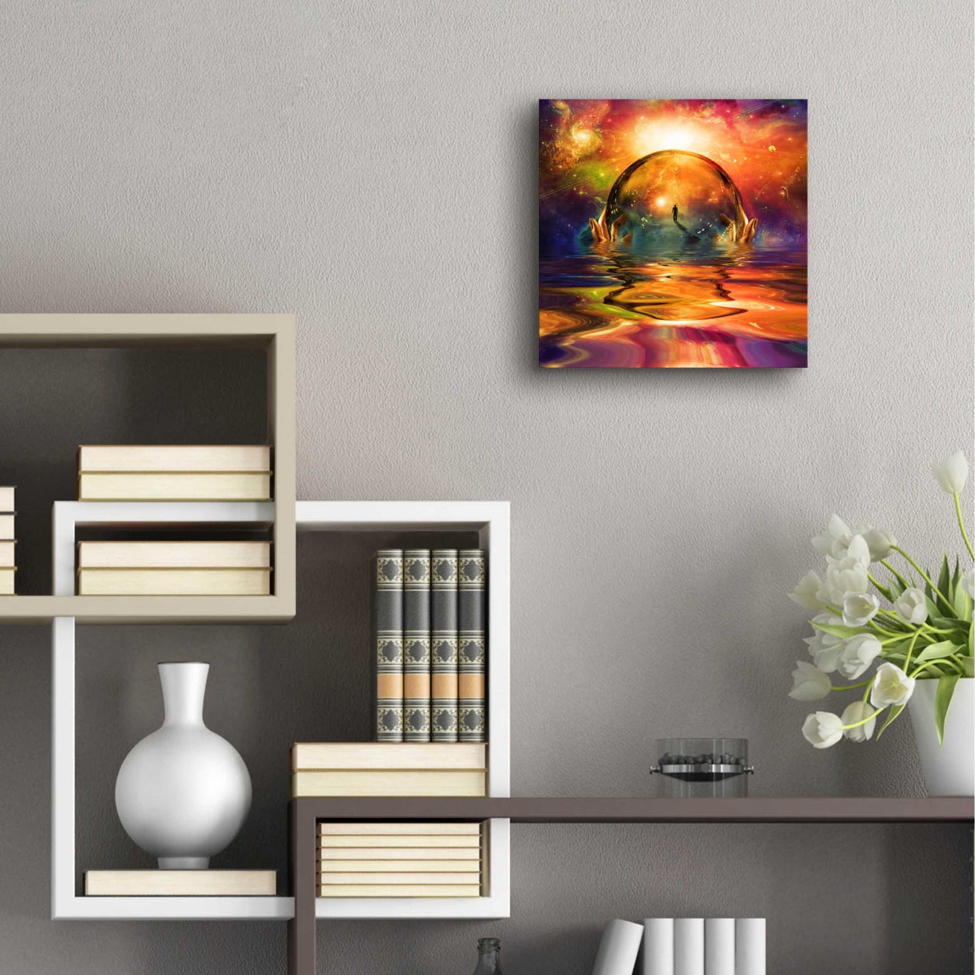 Epic Art 'Liquid Galaxy' by Epic Portfolio, Acrylic Glass Wall Art,12x12