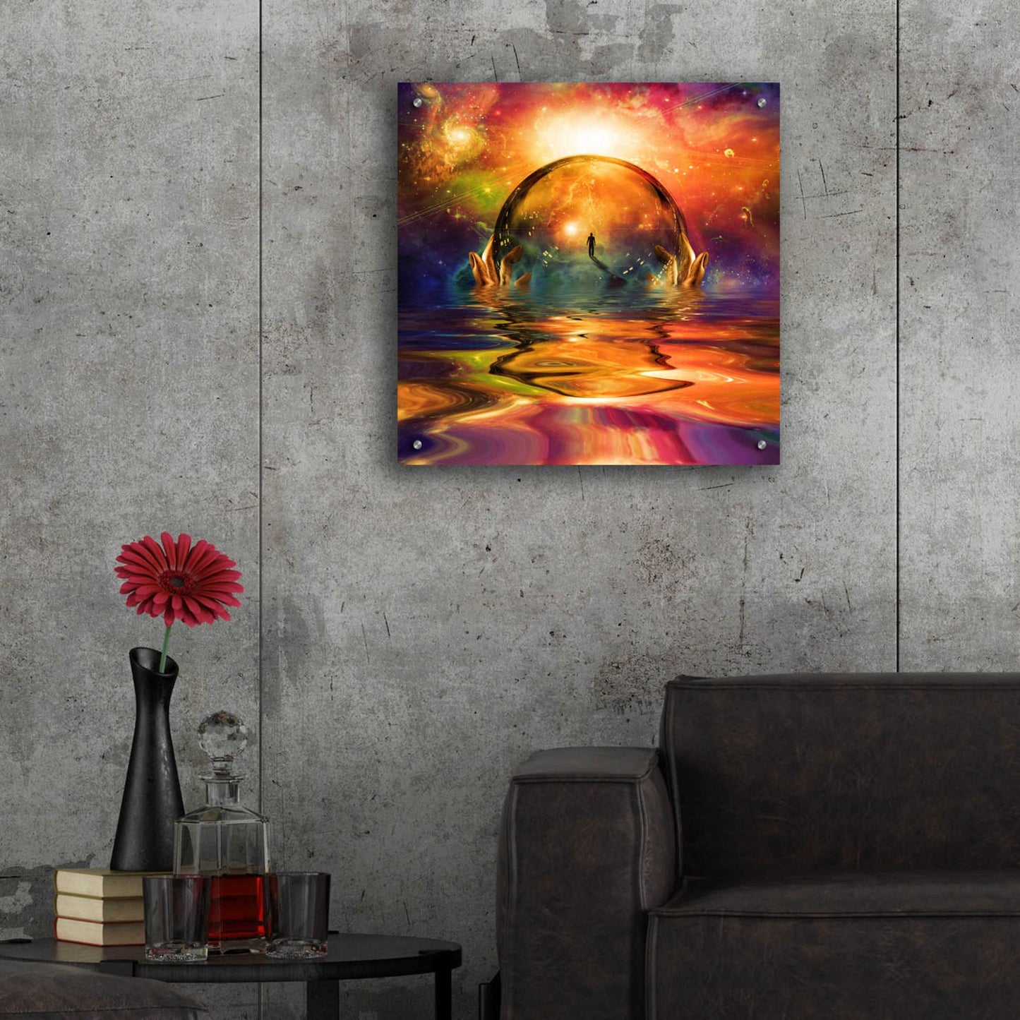 Epic Art 'Liquid Galaxy' by Epic Portfolio, Acrylic Glass Wall Art,24x24