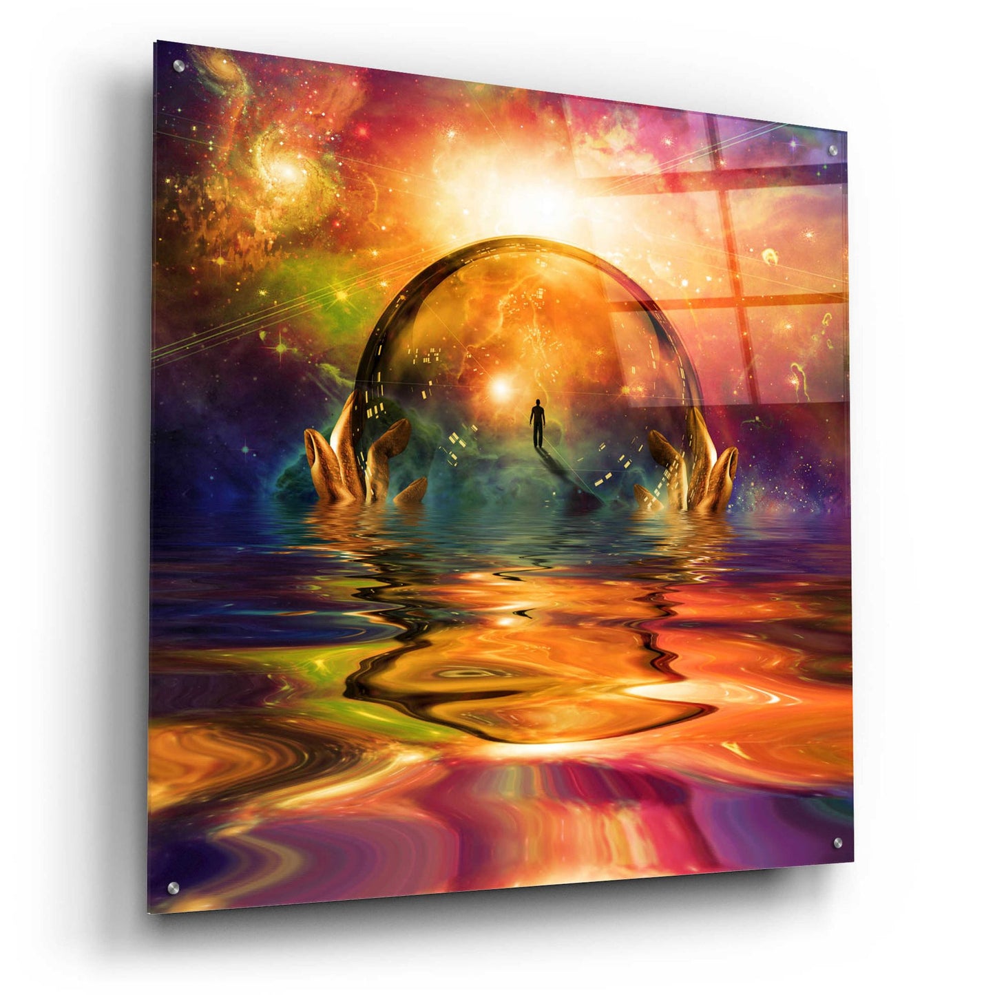 Epic Art 'Liquid Galaxy' by Epic Portfolio, Acrylic Glass Wall Art,36x36