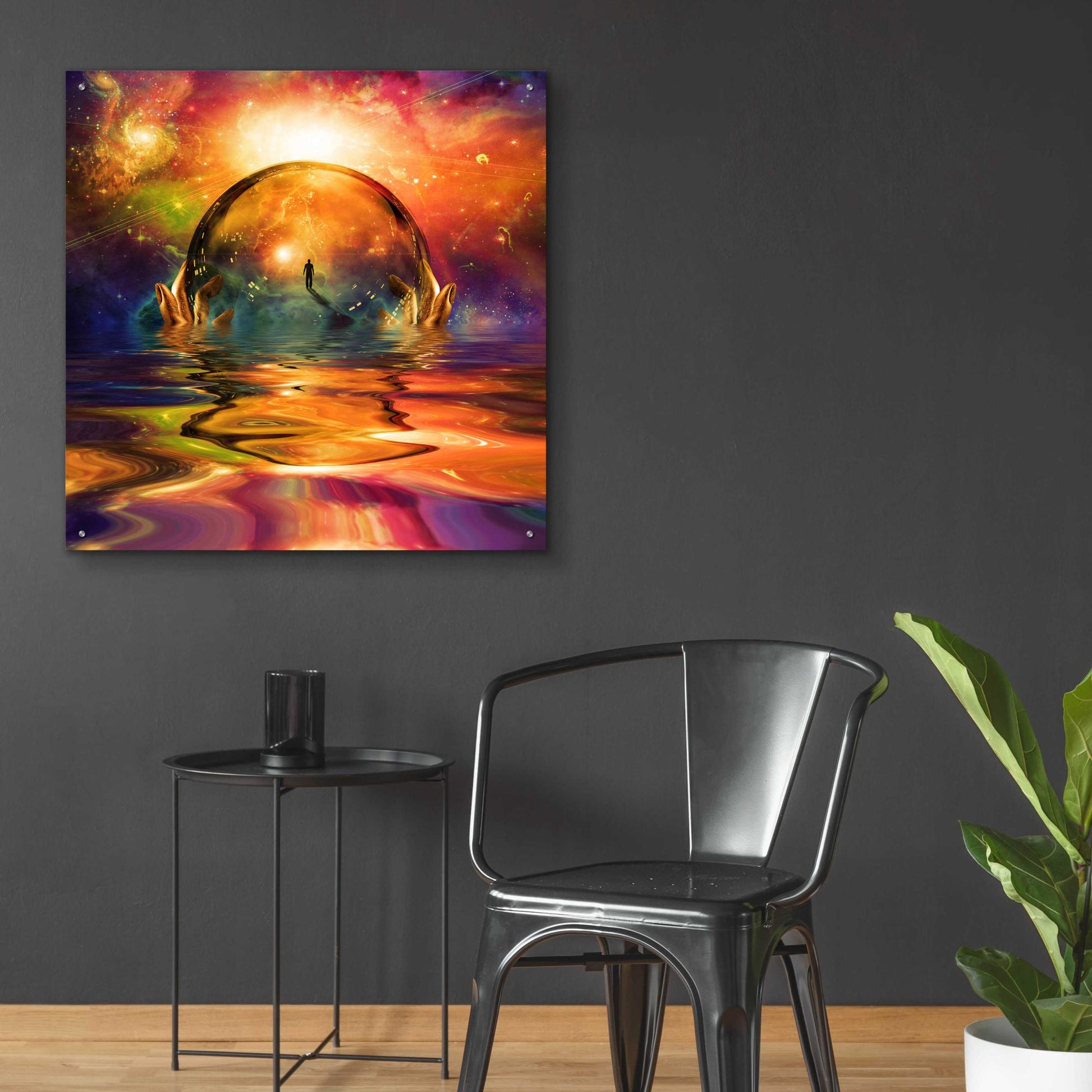 Epic Art 'Liquid Galaxy' by Epic Portfolio, Acrylic Glass Wall Art,36x36