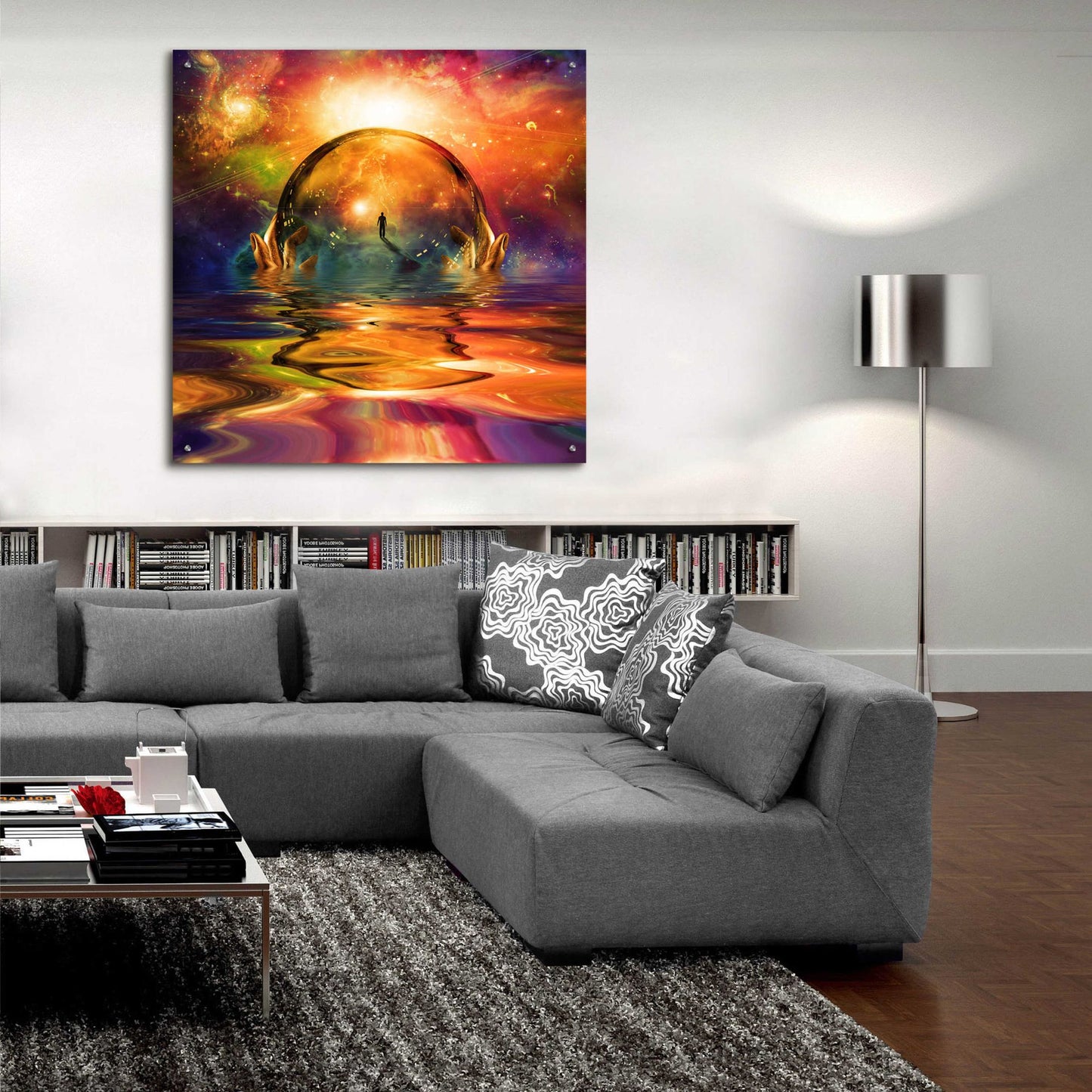 Epic Art 'Liquid Galaxy' by Epic Portfolio, Acrylic Glass Wall Art,36x36