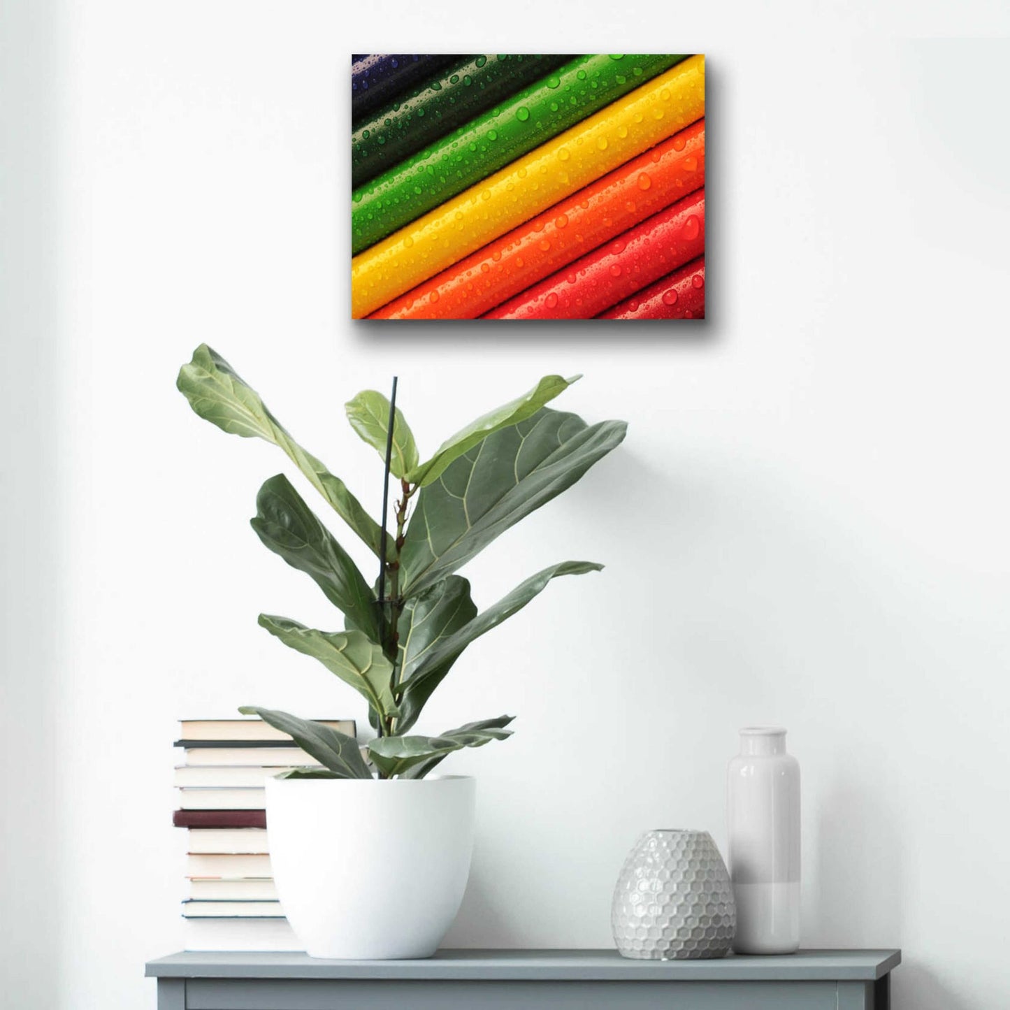 Epic Art 'Pencil Rainbow' by Epic Portfolio, Acrylic Glass Wall Art,16x12