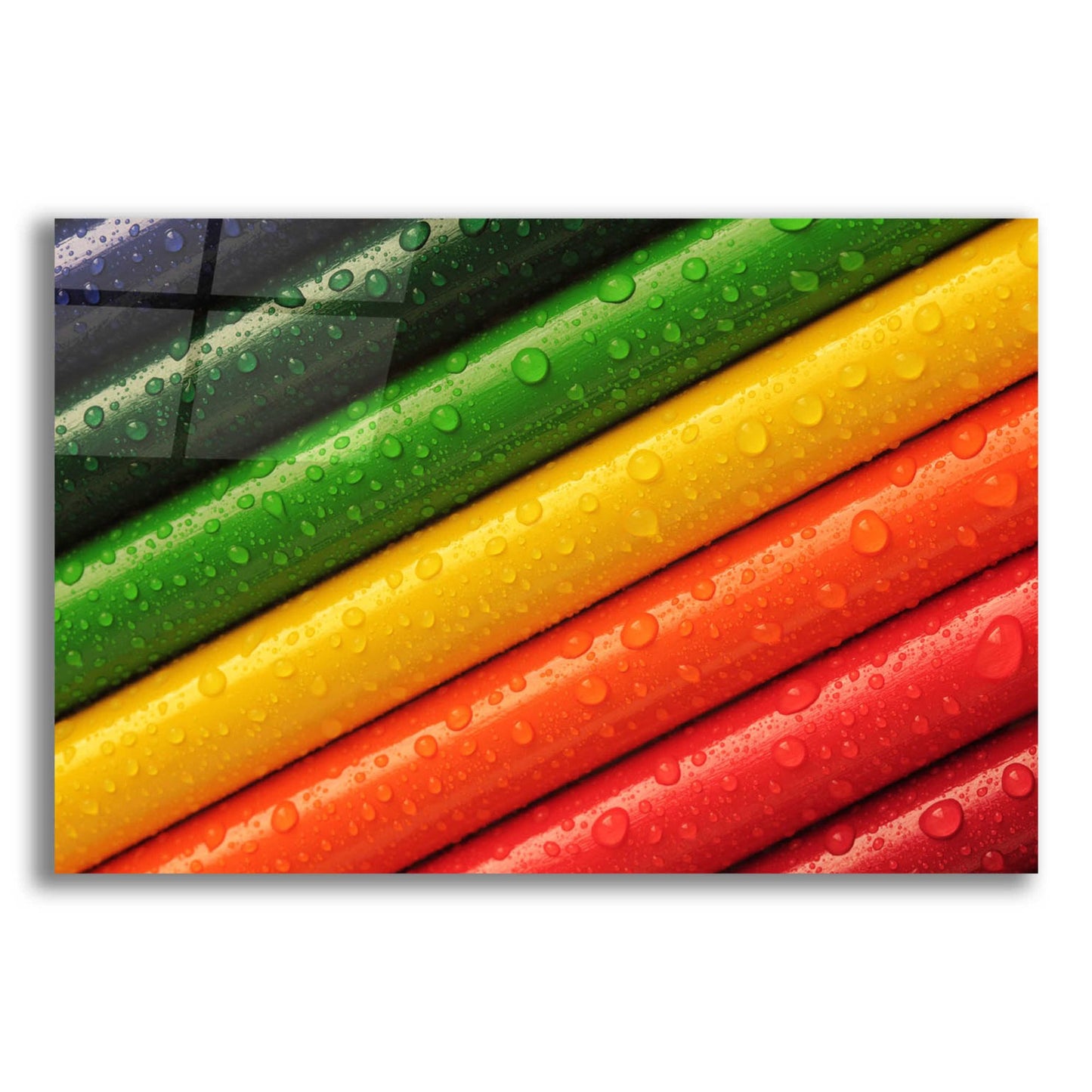 Epic Art 'Pencil Rainbow' by Epic Portfolio, Acrylic Glass Wall Art,16x12