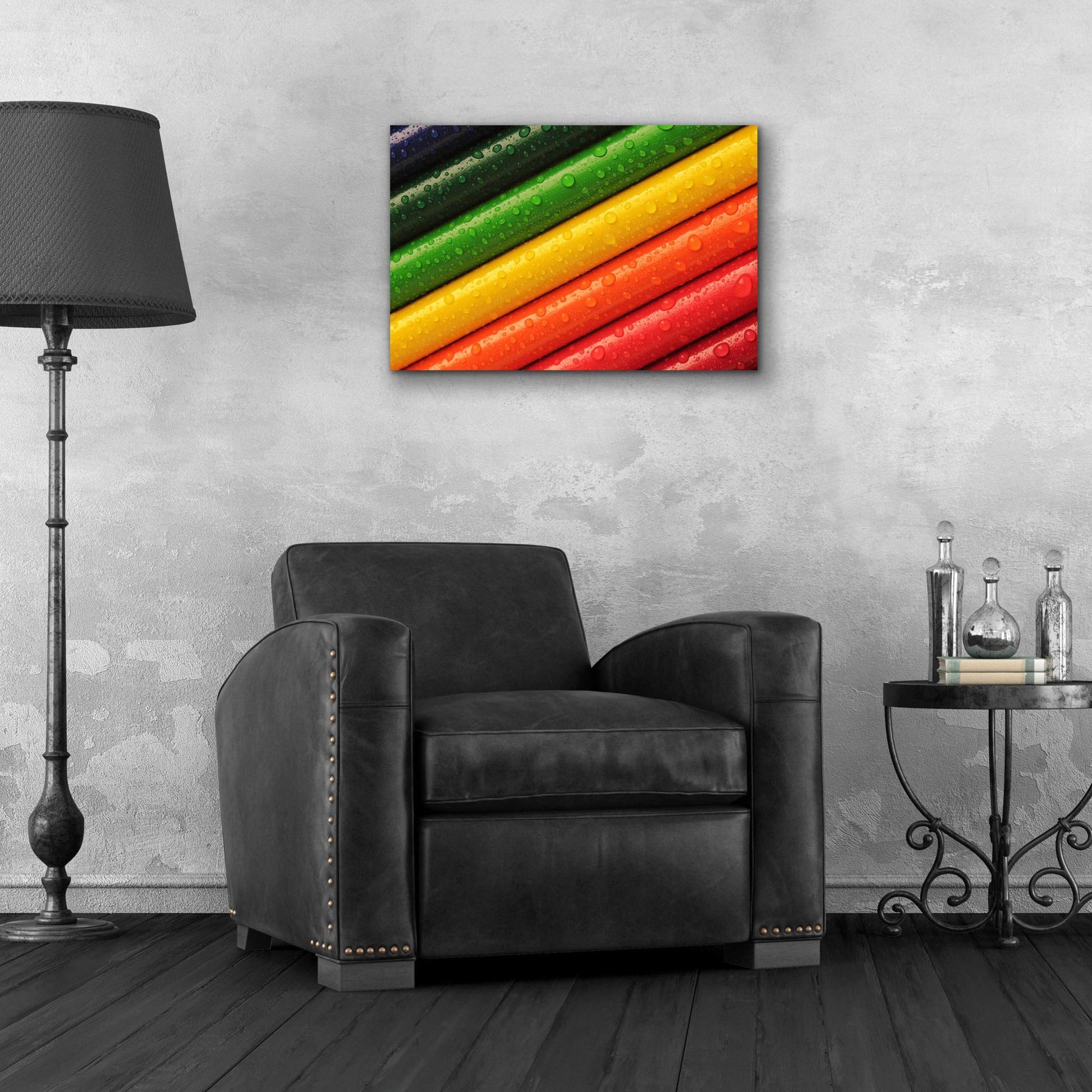 Epic Art 'Pencil Rainbow' by Epic Portfolio, Acrylic Glass Wall Art,24x16