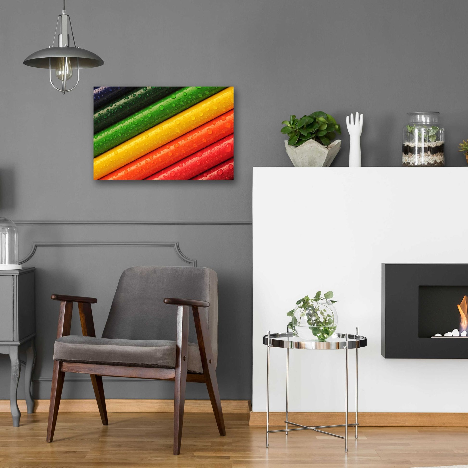 Epic Art 'Pencil Rainbow' by Epic Portfolio, Acrylic Glass Wall Art,24x16